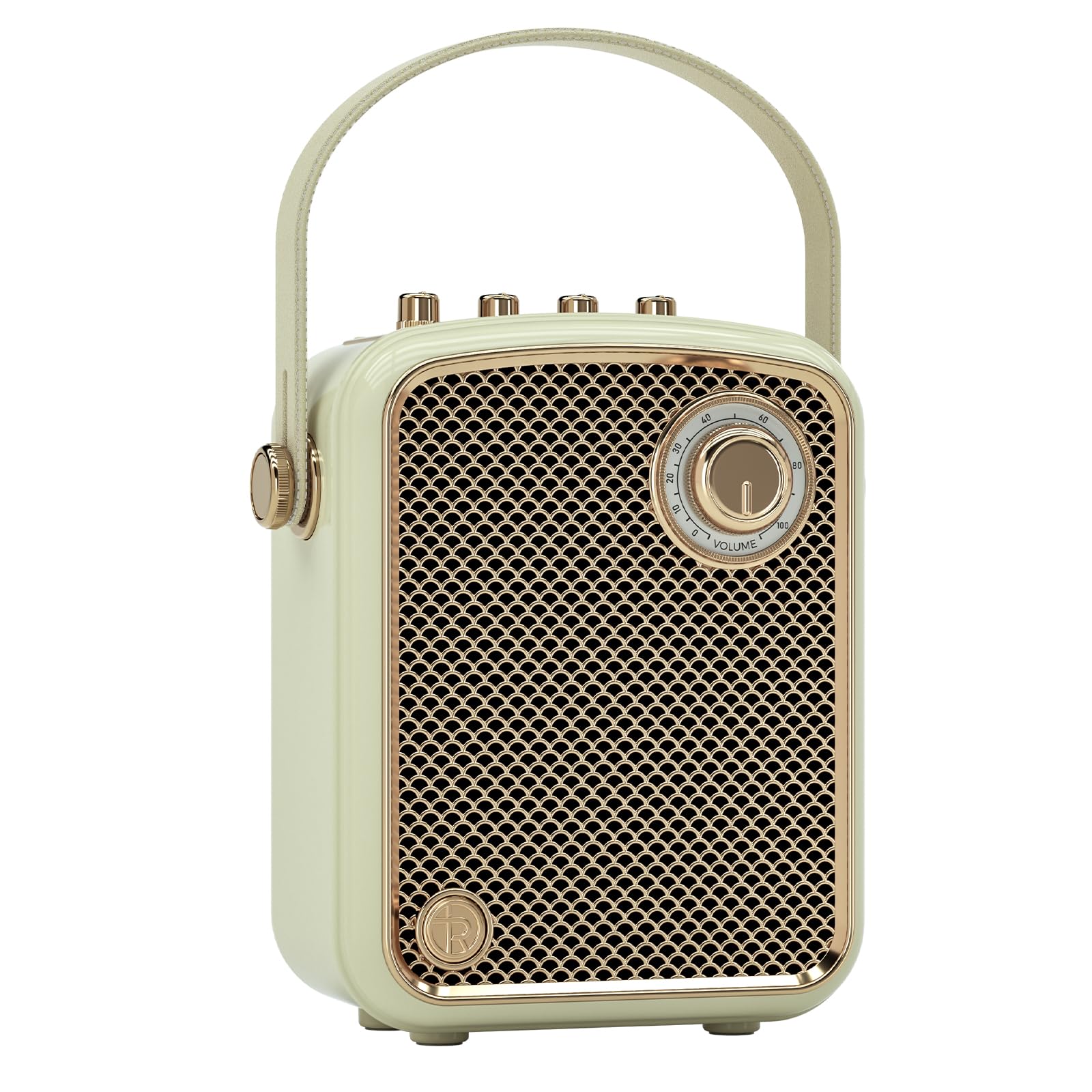 Altoparlante Bluetooth retrò decorativo, portatile con bassi profondi e suono potente, subwoofer, DSP e TWS. Design vintage, ideale per casa, scrivania, comodino, feste e outdoor.
