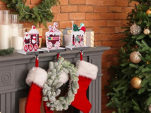 Miniatura 4 de AVASCONSTEL 3 soportes de calcetines de Navidad para manto, soporte para calcetines, ganchos para calcetines, ganchos para guirnaldas, ganchos de