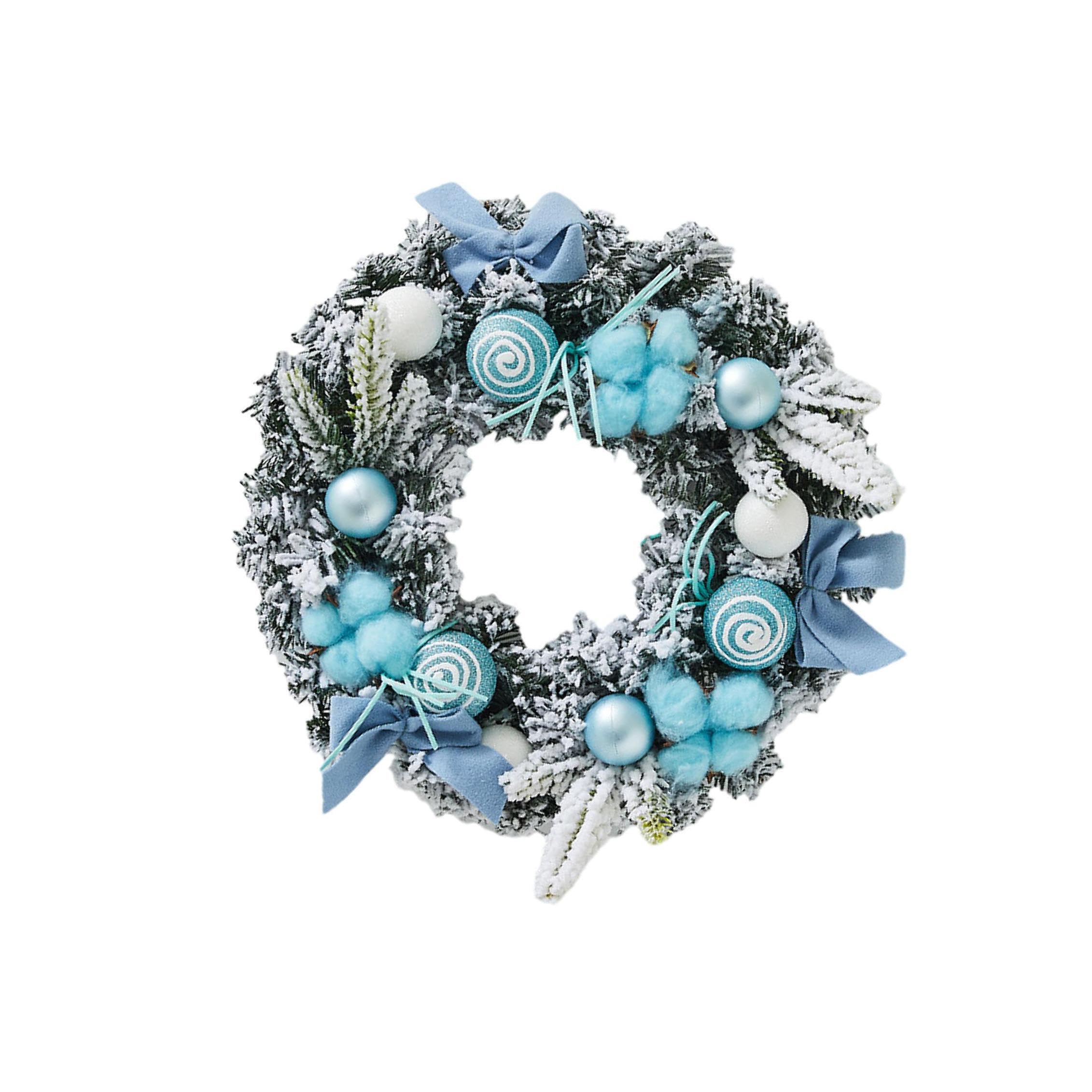PIXZCSA Eye-Catching Xmas Wreath Front Door Wall Hanging Artificial Christmas Wreath Decoration Artificial Christmas Is Decorated With Bow Winter Holiday