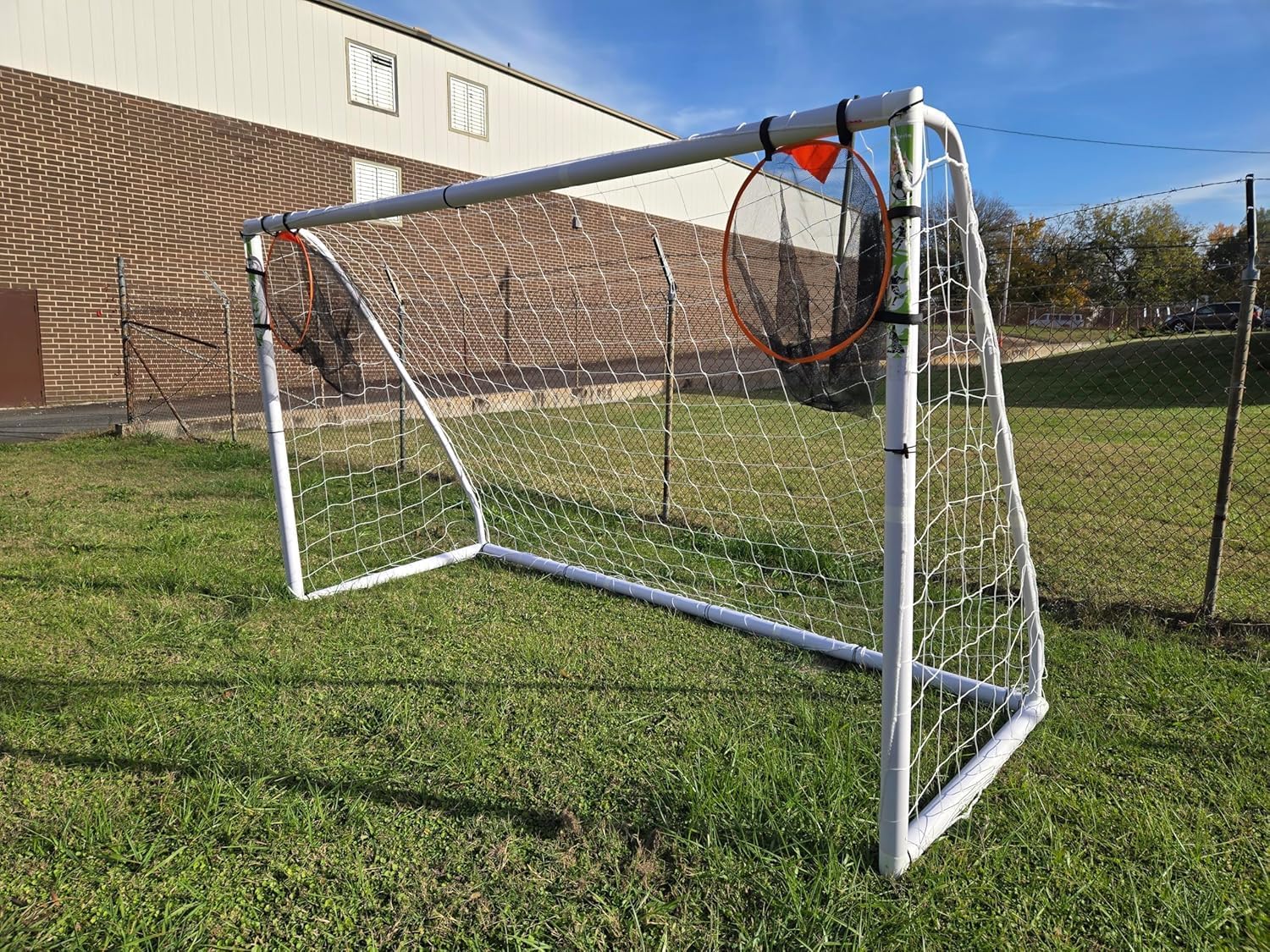 Vallerta® Portable Soccer Larger Target Goal, Set of 2, Quick Attach and Detach, Sleek and Sturdy Pocket for Shooting Accuracy Training, Corner Scoring