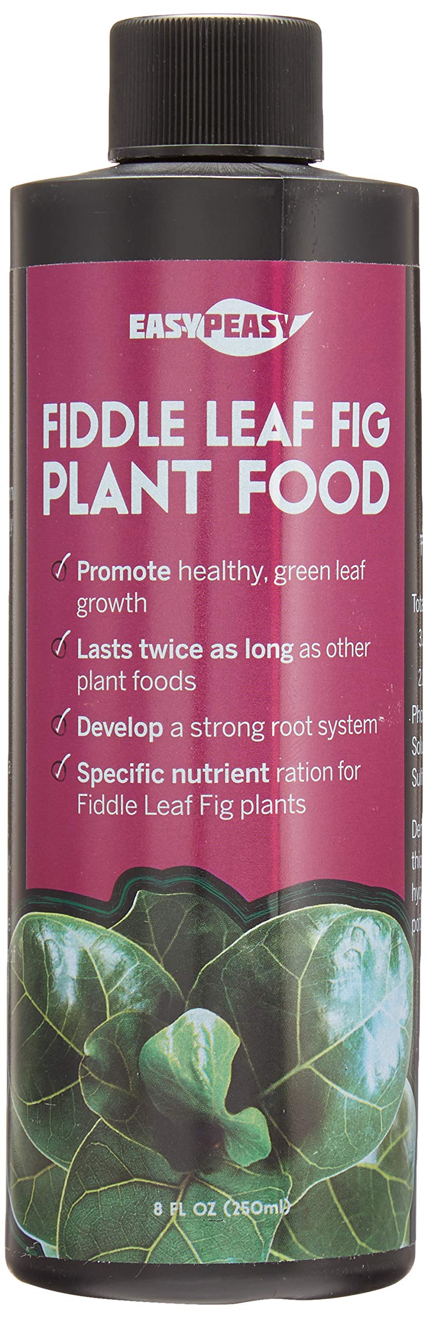 Fiddle Leaf Fig Plant Food 6-2-4 | Liquid Houseplant Fig Tree | Bottle Lasts Twice as Long as Other 