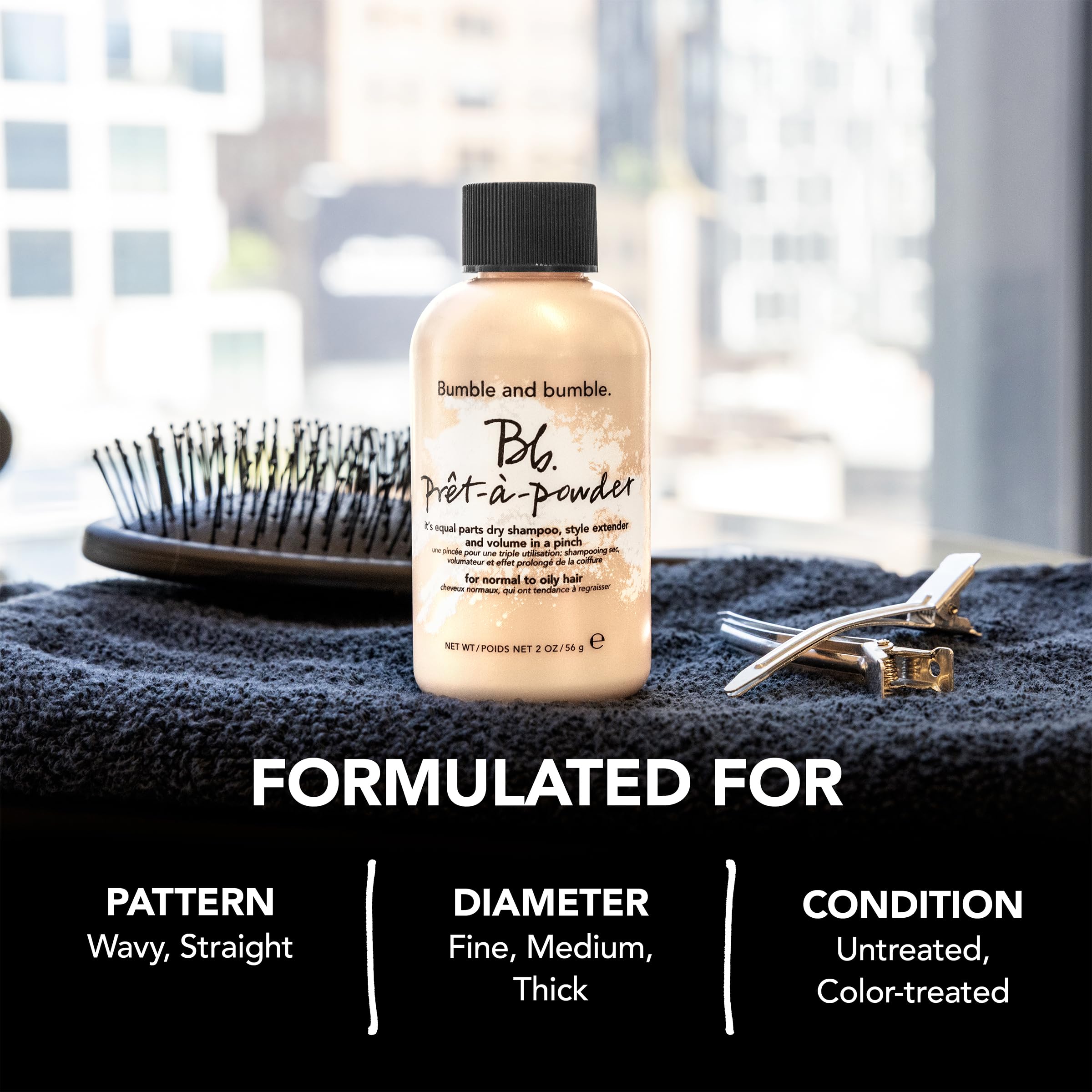 Bumble and bumble. Prêt-à-powder Dry Shampoo Powder | Adds Volume, Texture + Absorbs Oil | Non-Aerosol | For All Wavy + Straight Hair Types