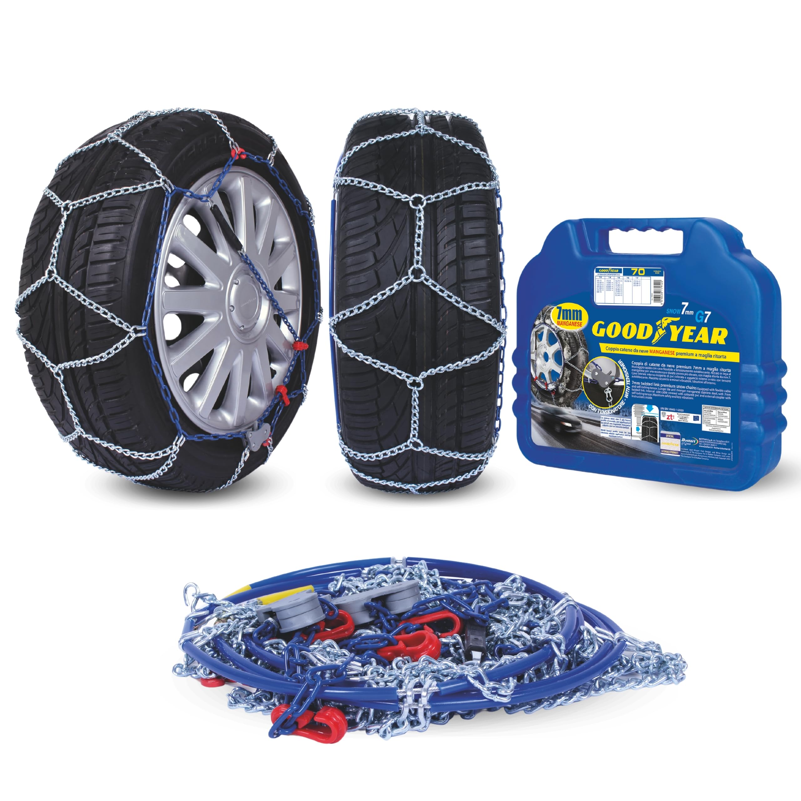 Goodyear 77952: 7 mm Car passenger snow chains, TUV and ONORM approved, Size 070