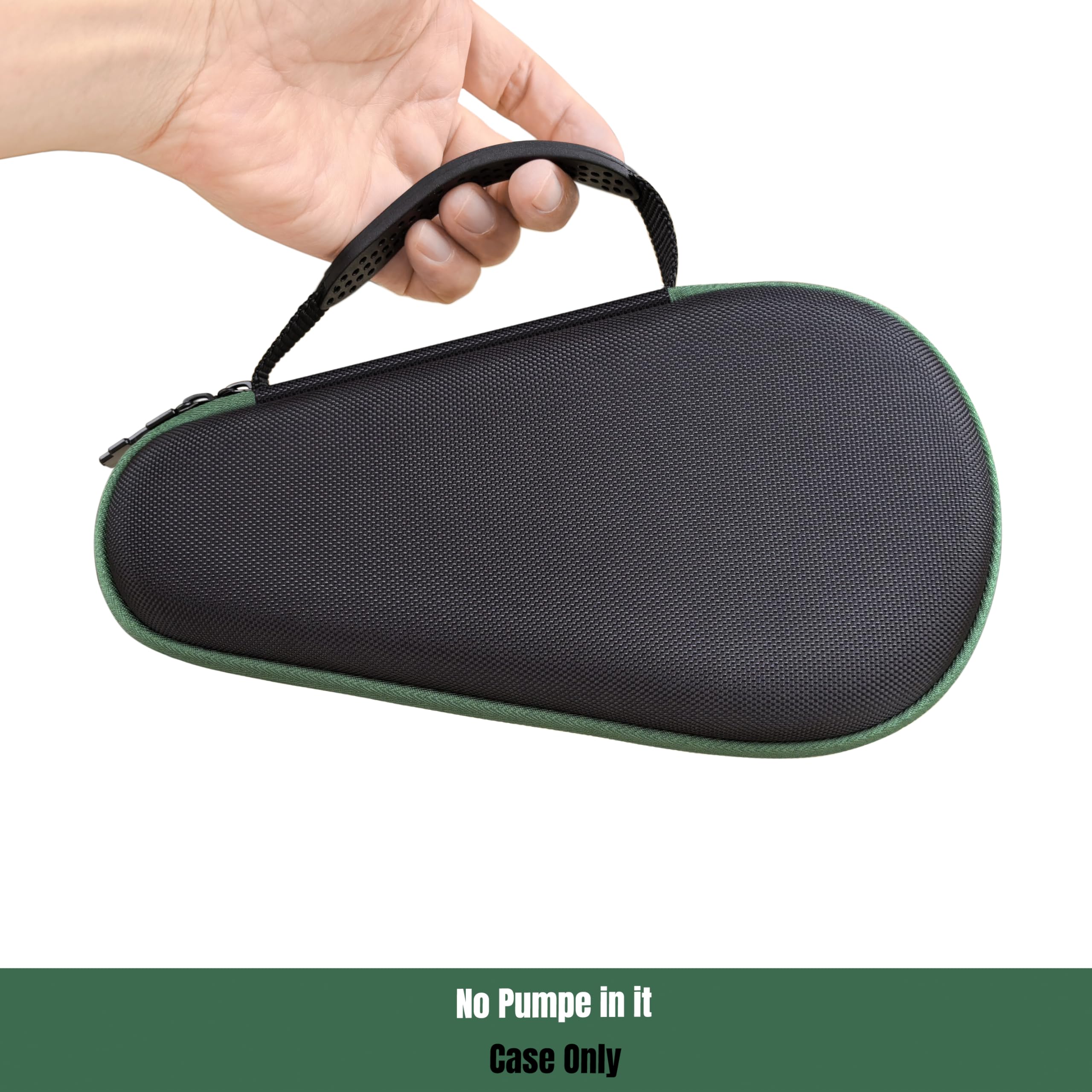 Borsa compatibile con pompa ad aria elettrica Bosch, mini compressore, EasyPump, portatile, custodia da viaggio, impermeabile, per EasyPump Triangolo nero/verde (solo borsa, senza pompa)