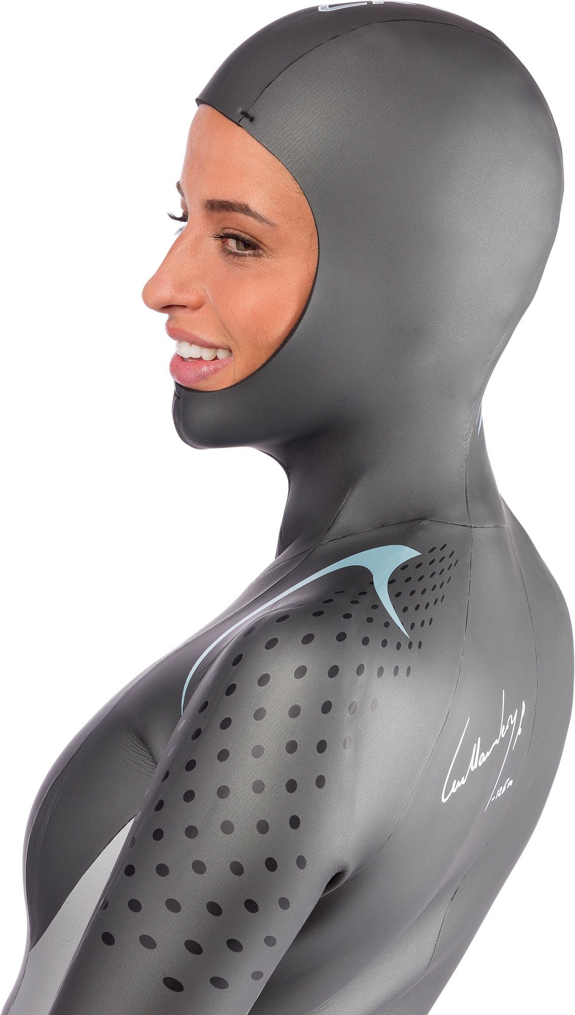 Cressi Free Lady Wetsuit 3.5mm - Apnoe-Neoprenanzug aus 3.5 mm glattem Neopren, Silber Schwarz Farbe