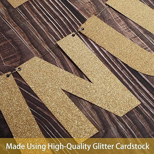 Miniatura 4 de Kit de 112 carteles personalizables con purpurina, incluye 107 letras y números, 3 cuerdas y 2 letras claras, decoración de pared personalizada para