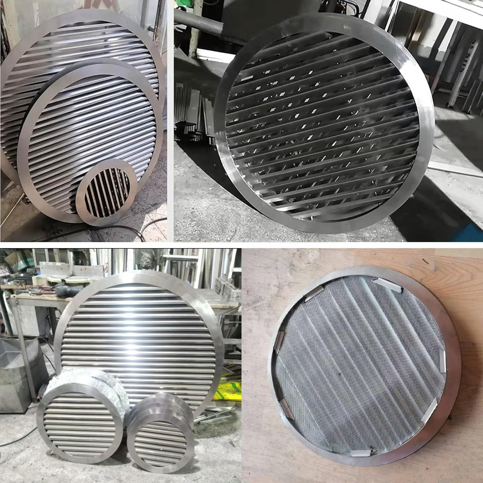 Rejilla de ventilación redonda para hastial con malla metálica | Rejilla de ventilación duradera de acero inoxidable para áticos, cobertizos y garajes(30cm(11.82in))