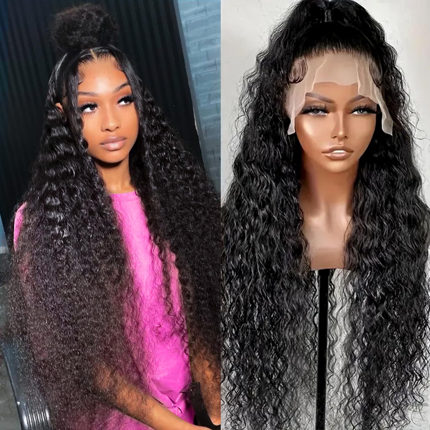 360 Lace Front Wig Human Hair Glueless Pre Plucked 22 Inch 360 Lace Frontal Human Hair Wigs – A-List Lace Hair main image 4