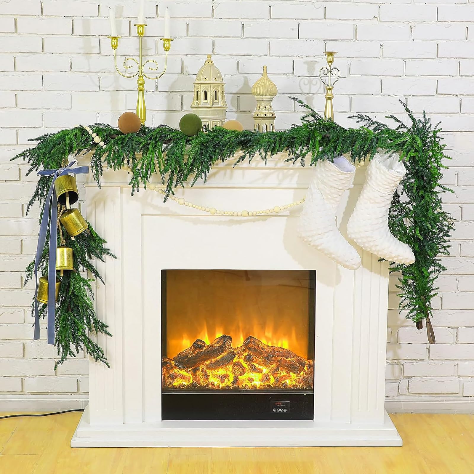 60 cm Kerstkrans 60 cm Real Touch Norfolk Dennenkrans Voordeur