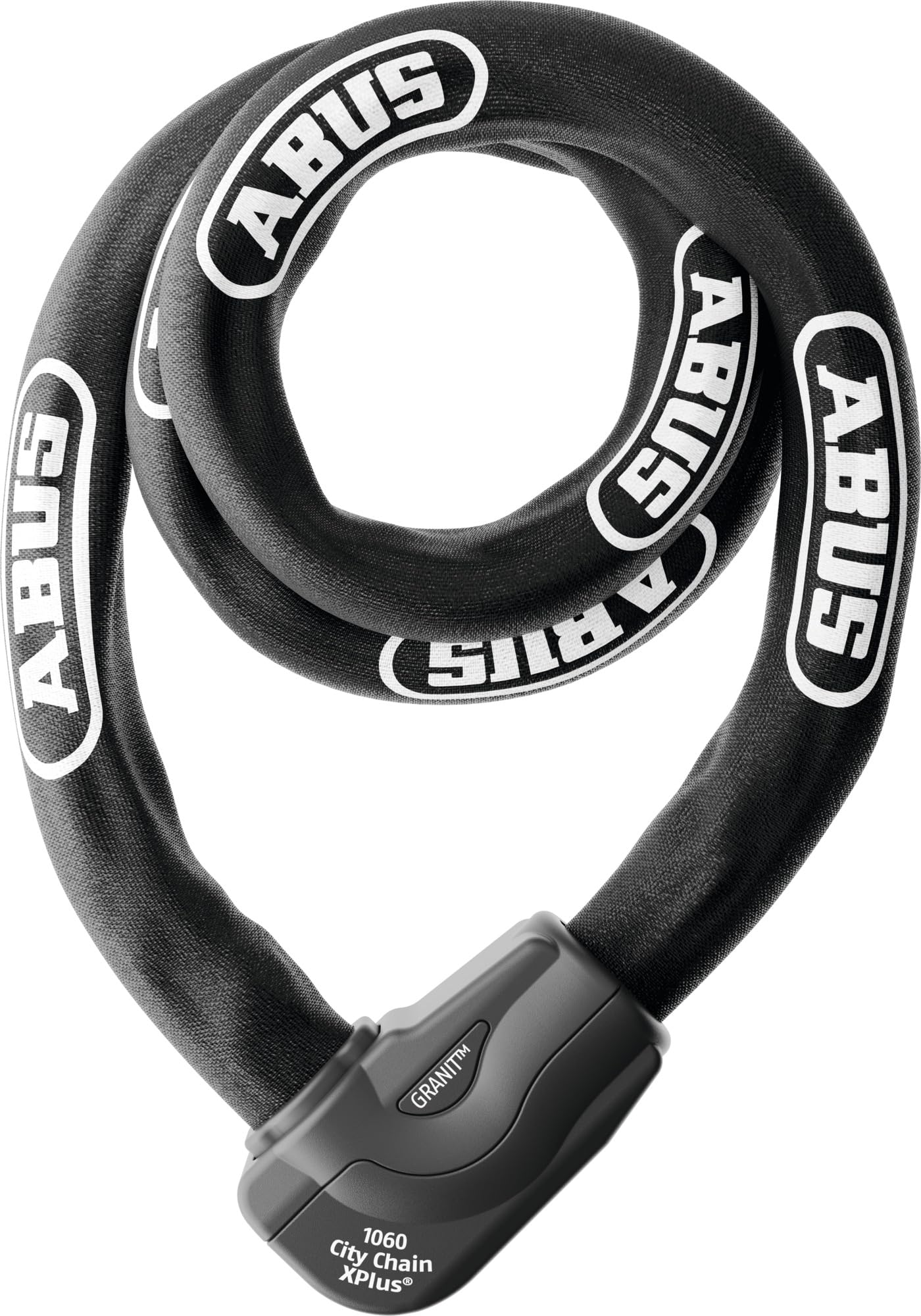 ABUS Antivol à chaîne Granit CityChain XPlus 1060 - antivol vélo en Acier trempé - Niveau de sécurité 15