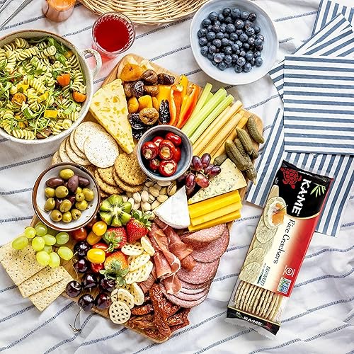 Miniatura 7 de KA-ME Galletas de arroz de algas marinas de 3.5 onzas, ingredientes asiáticos auténticos, certificadas sin gluten, sin saborescolores artificiales,