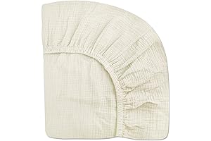 Soft and Breathable 24" x 38" Muslin Pack n Play Fitted Sheet
