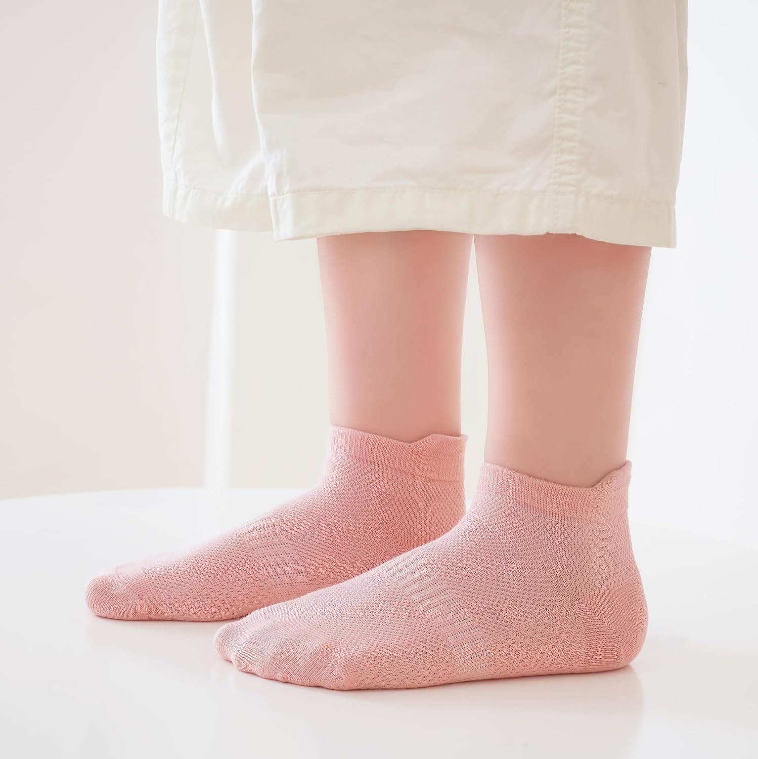 Girls Socks 9 Pairs Ankle Athletic Socks White Cotton Sock For Little Big Kids