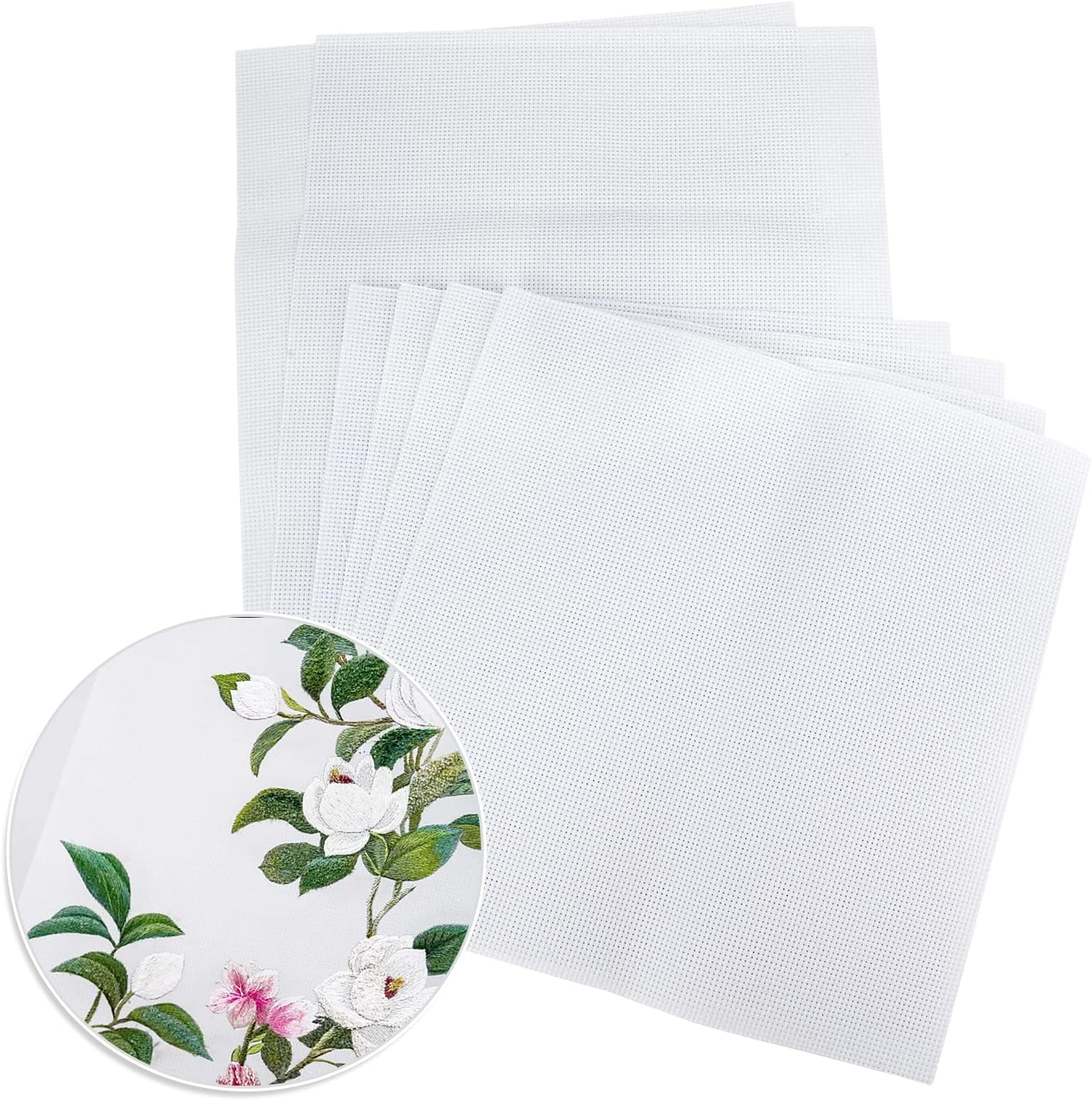 Aida Lot De 4 Tissus De Broderie Pour Point De Croix En Lin Naturel 50,8 Cm Pour La Confection De Vêtements, Travaux Manuels, Broderie, Décoration Et