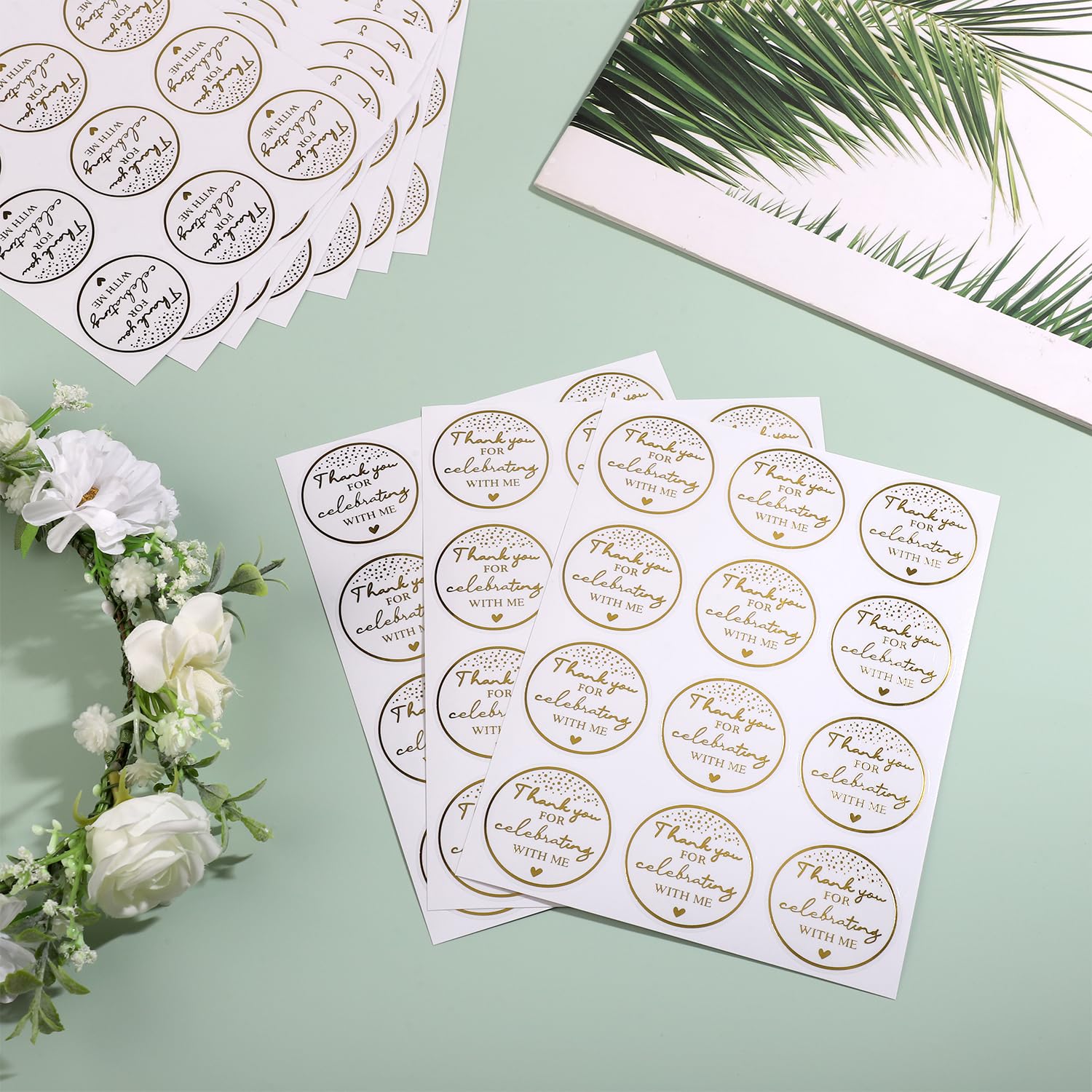 Adesivi Ringraziamento Oro | 120 Pezzi | 3,8 Cm | Per Regali E Feste - Foto 5