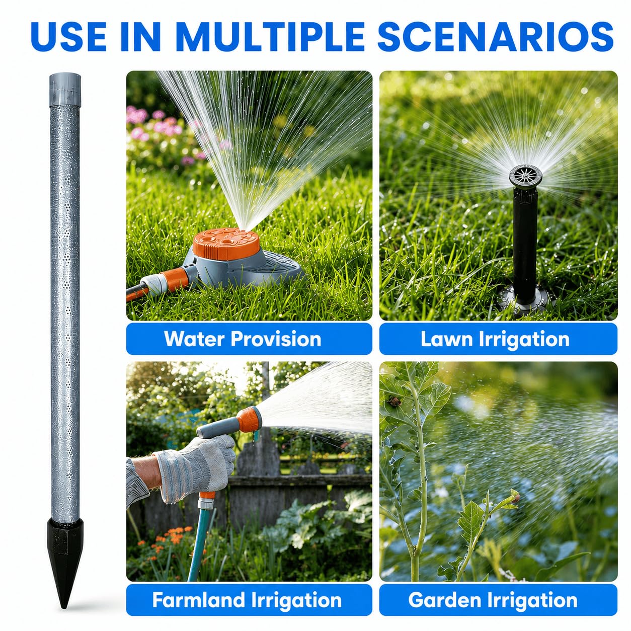 Kit de Forage pour Puits, Pointe Filtrante de 36 Pouces NPT 1-1/4 Pouce
