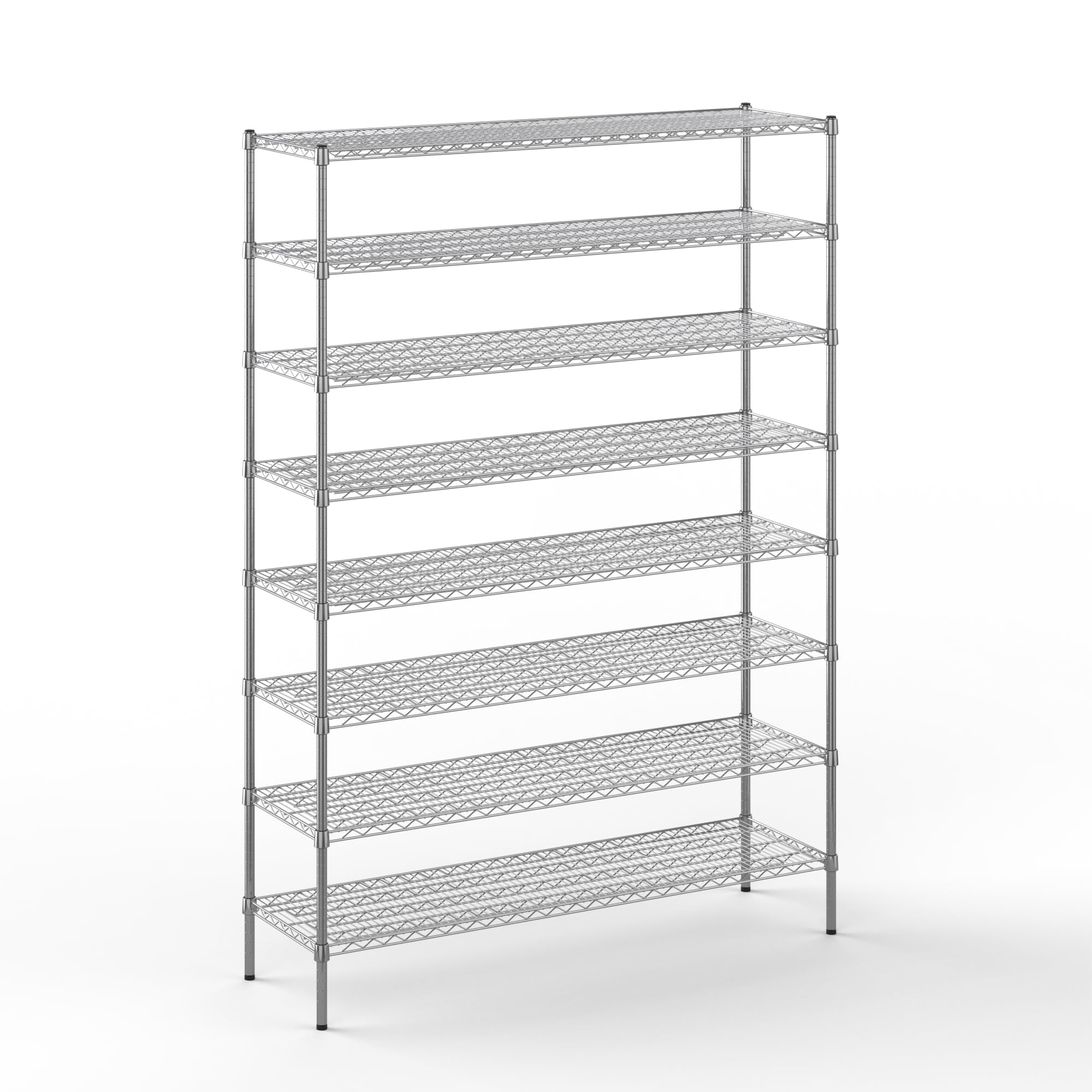 18" Deep x 60" Wide x 86" Height Wire Shelving Kit | 8-Tier | NSF Commercial Storage Rack Unit