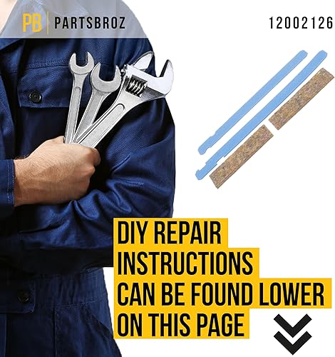Miniatura 6 de PartsBroz 12002126 Kit de deslizamiento frontal  Compatible con Whirlpool Norge Magic Chef Maytag Admiral Dryer  Reemplaza 12002126 AP4008680