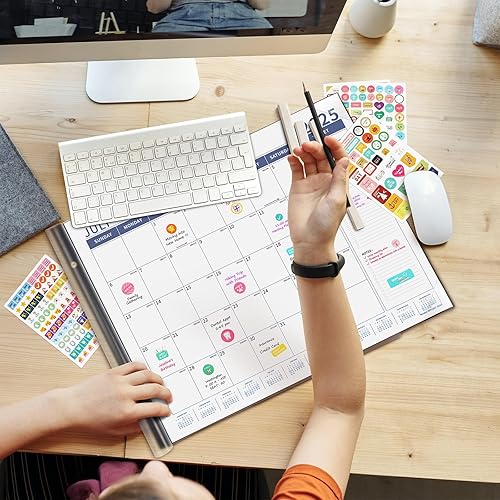 Miniatura 8 de Ospelelf Calendario de escritorio grande 2024 x 17 pulgadas, calendario de 18 meses de enero de 2024 a junio de 2025, calendario de escritorio con