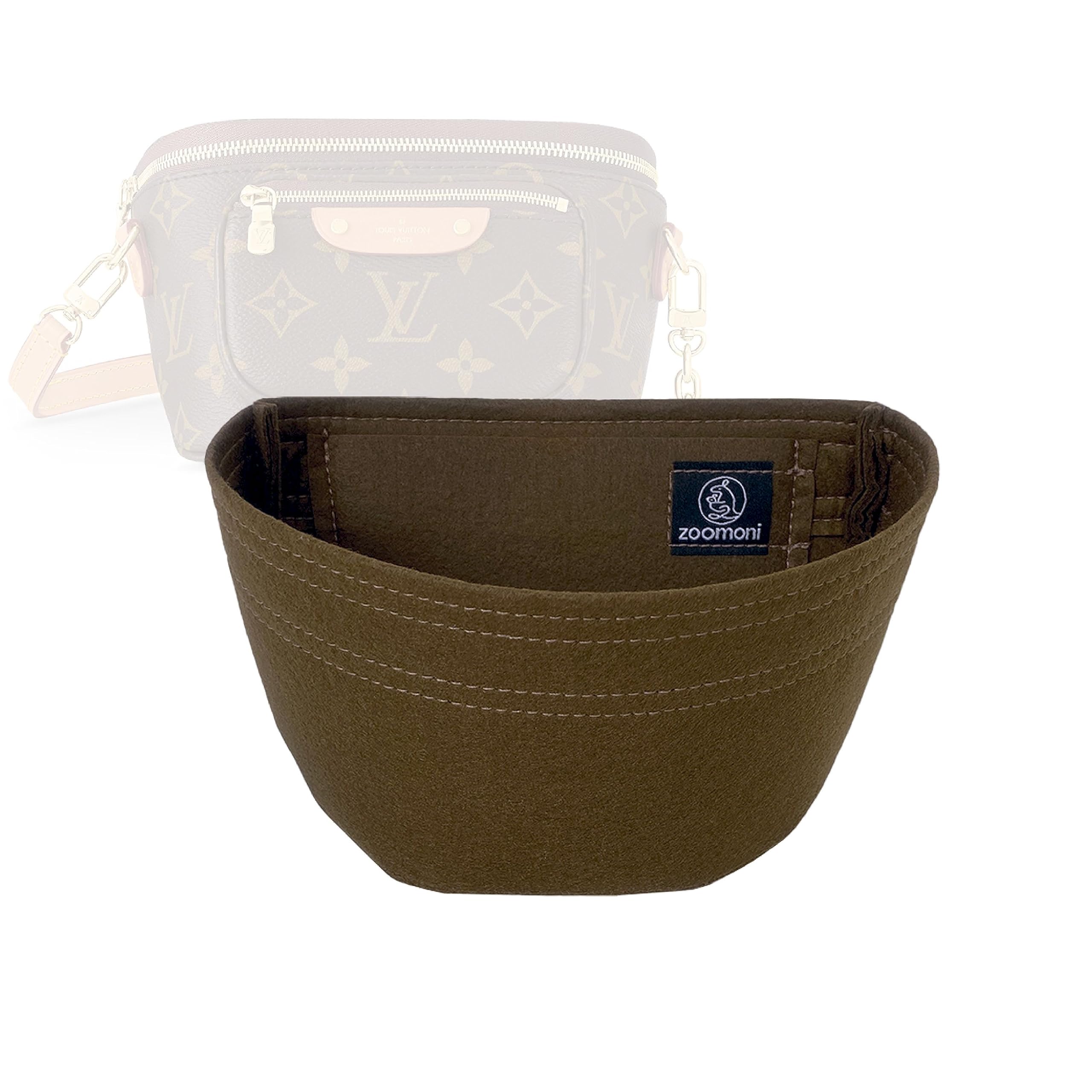 Zoomoni Bag Organizer for Louis Vuitton Mini Bumbag - Premium Felt Purse Handbag Insert Liner Shaper (Handmade) Soft Structure Support (20 Color Options)
