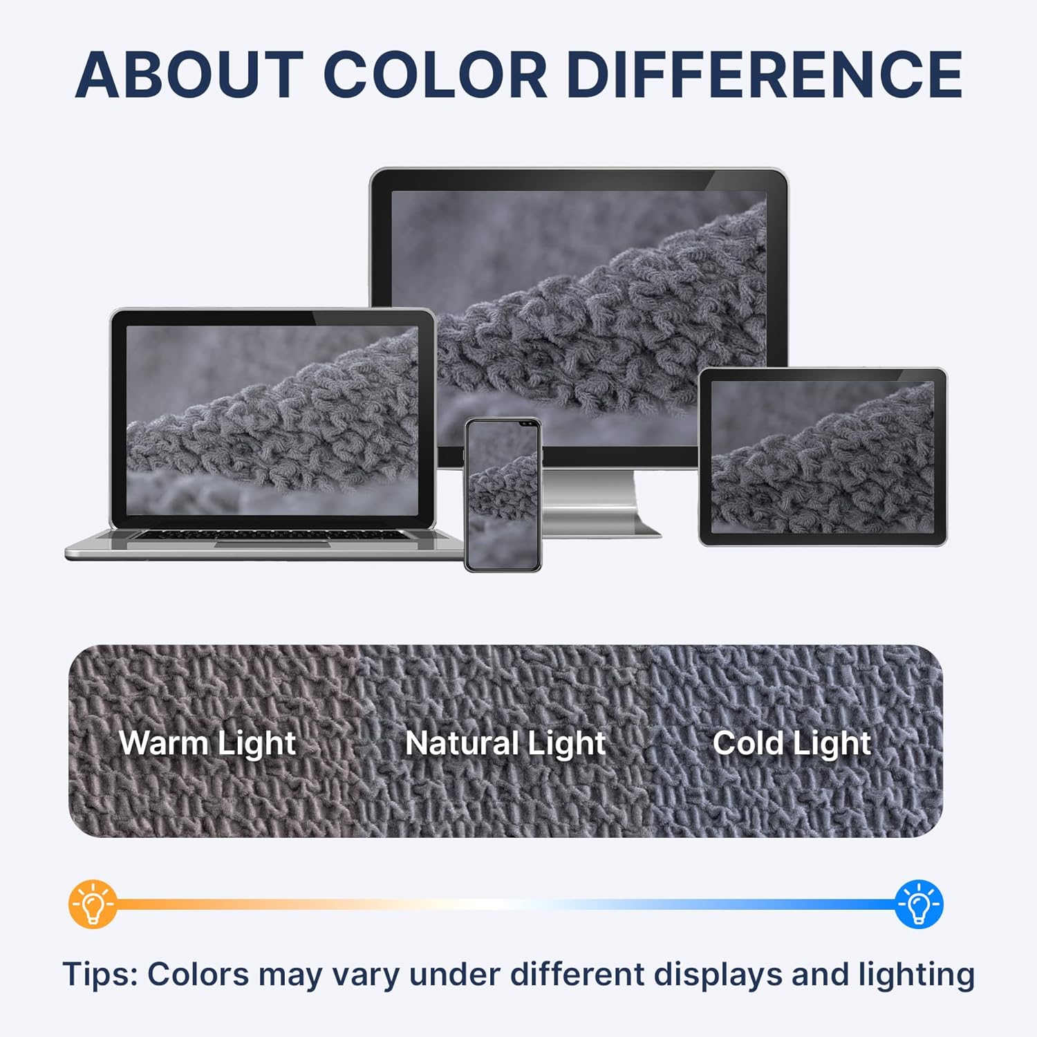 PAULATO BY GA.I.CO. Ottoman Slipcover - Soft Polyester Fabric Slipcover - Stretch Furniture Protector - Velvet Collection - Grey (Ottoman Medium)