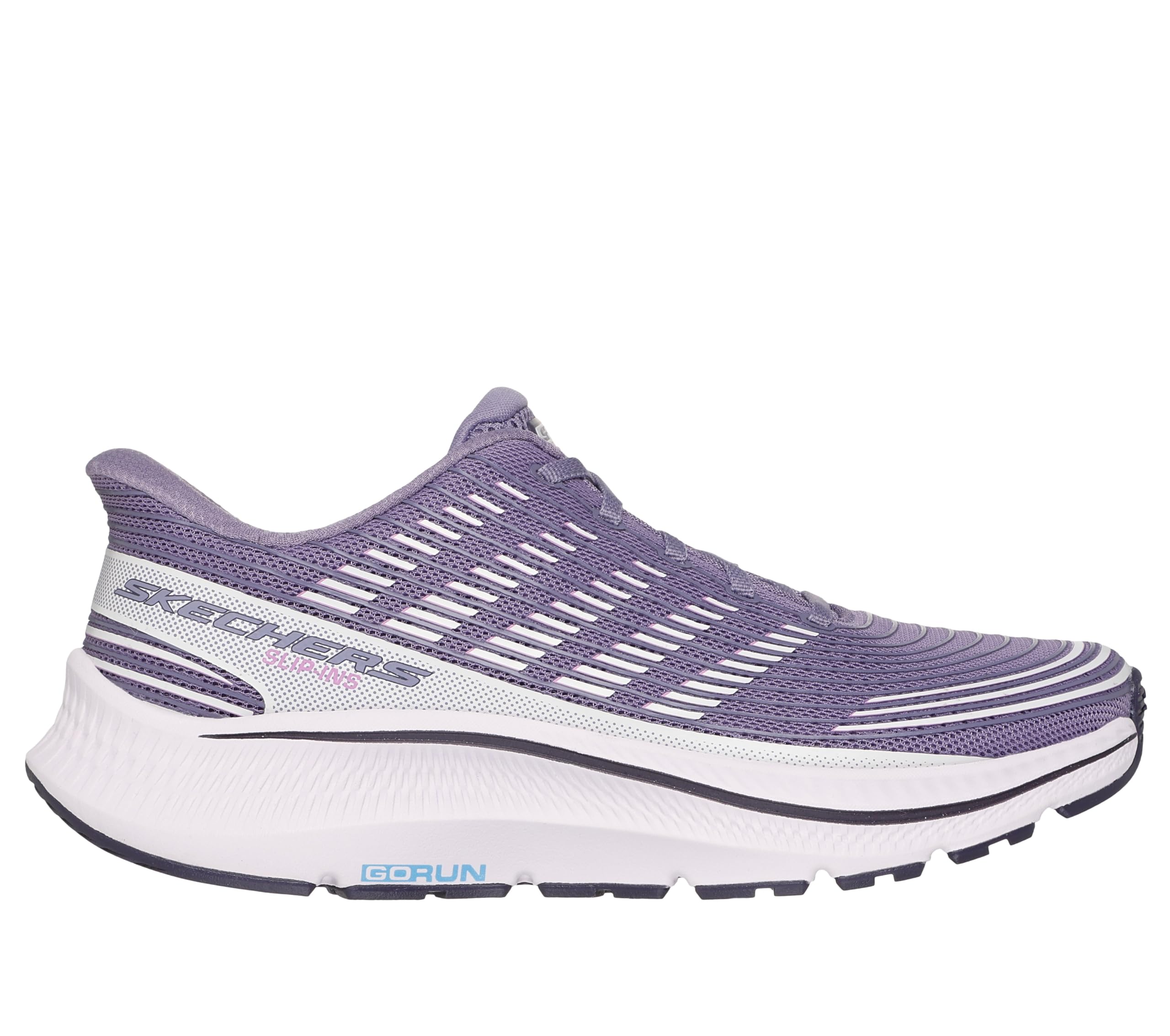 Skechers Women's Go Run Consistent 2.0 Senna Slip-in Trainers, Purple Textile/Trim, 4.5 UK