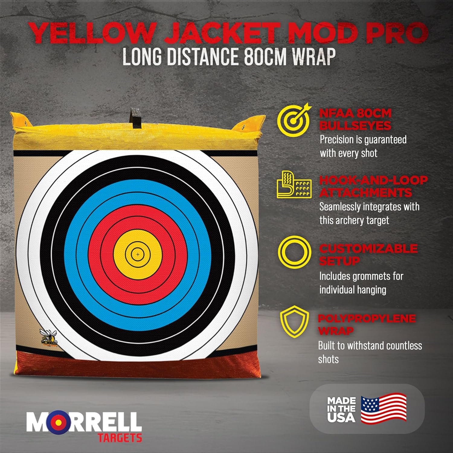 Morrell Jacket MOD Pro, Polypropylene Target Face/Wrap for Compound and Traditional Bows, Durable and Reliable, 4 Pack, Tan