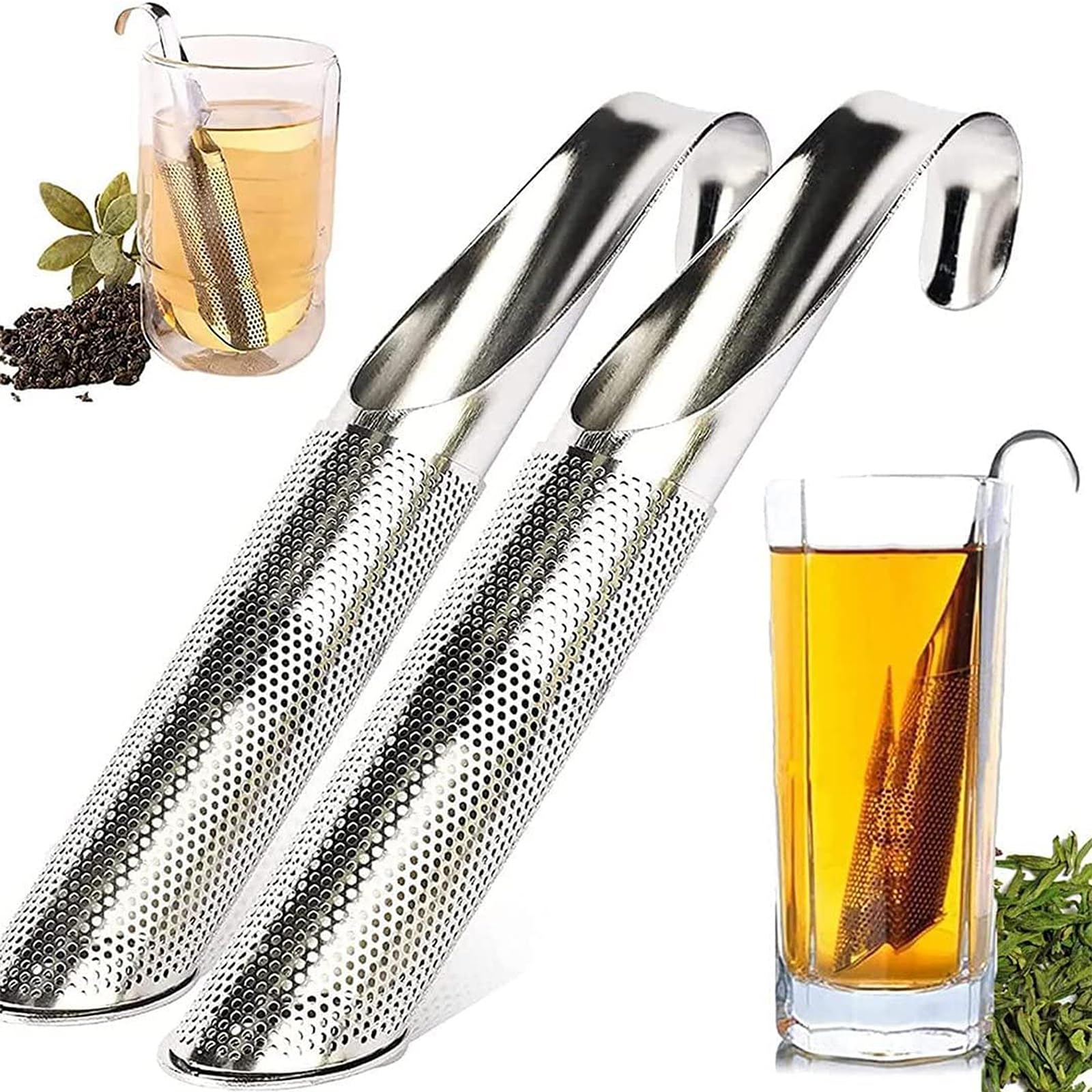 Set 4 Infusori Per Tè In Acciaio Inox - Colino A Forma Di Cuore, Per Foglie Di Tè E Tisane - Foto 5