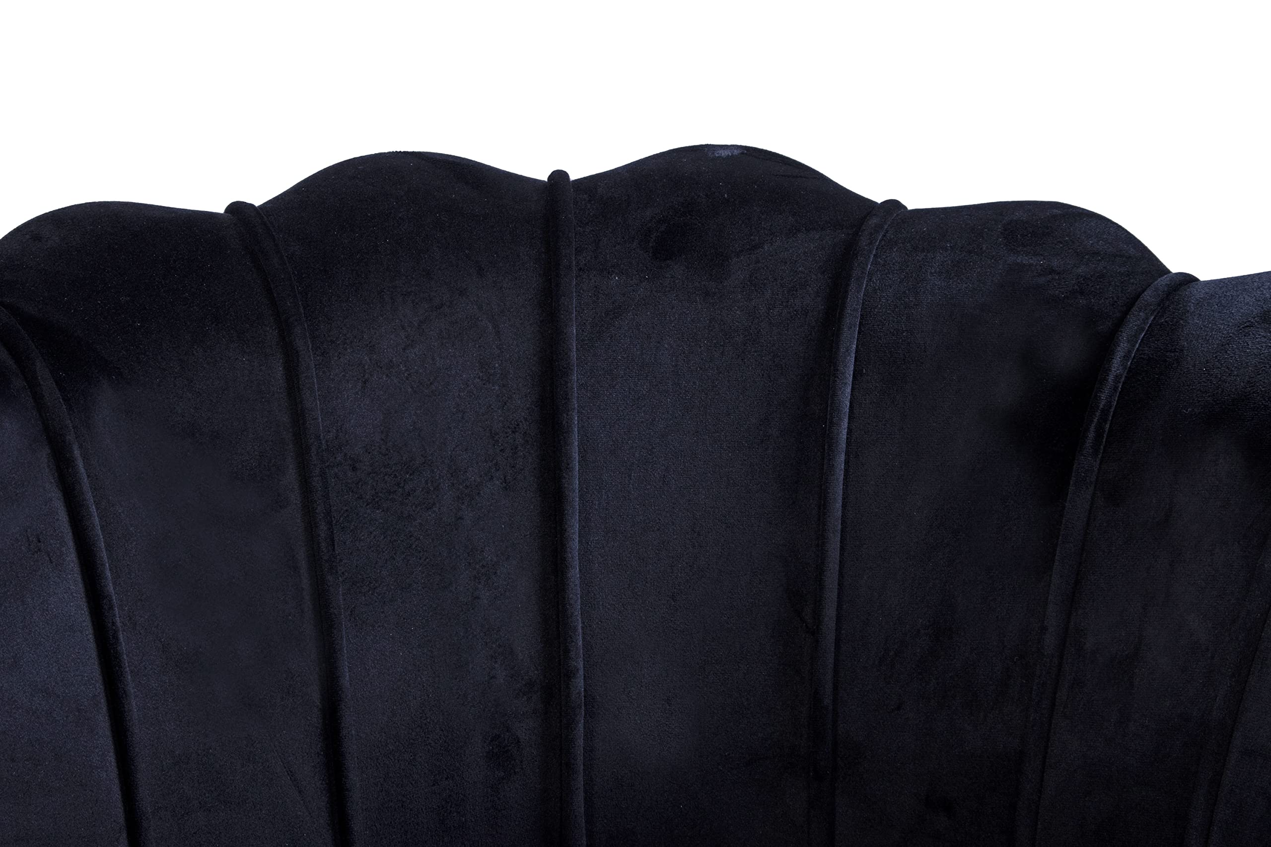 SAM 2er Set Armlehnsessel Big Chair, Samtbezug in Schwarz, Gepolsterter Sessel mit Armlehnen + Sitzkissen, Pflegeleichter Design-Polstersessel, Füße aus goldfarben lackiertem Metall, Retro-Look