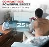 Circulador de aire Honeywell TurboForce, ventilador de mesa pequeño, blanco, HT-904 | Ventilador personal silencioso para hogar u oficina, 3 velocidades, cabezal pivotante de 90 grados, eléctrico con cable 5