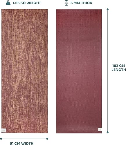 Miniatura 7 de Myga Esterilla de yoga de yute  Esterilla de ejercicio vegana de alto rendimiento  Esterilla de yoga biodegradable ecológica con respaldo de PVC  72