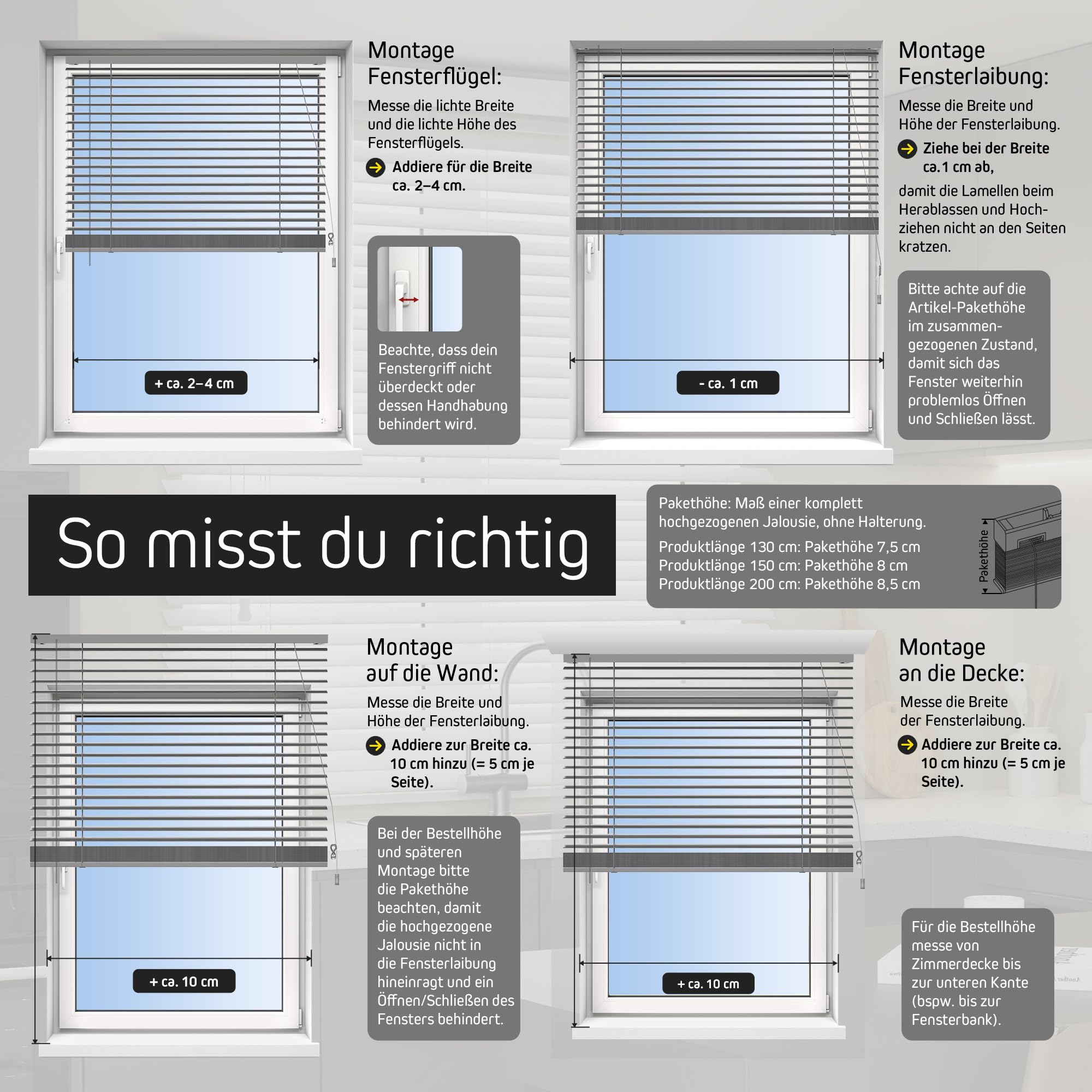 Victoria M. Store Vénitien en Aluminium LightLess Prime – Lames 25 mm Profil en L pour Occultation Totale & Intimité, sans perçage, Clips de Fixation Inclus, 80 x 130 cm, Gris-Beige