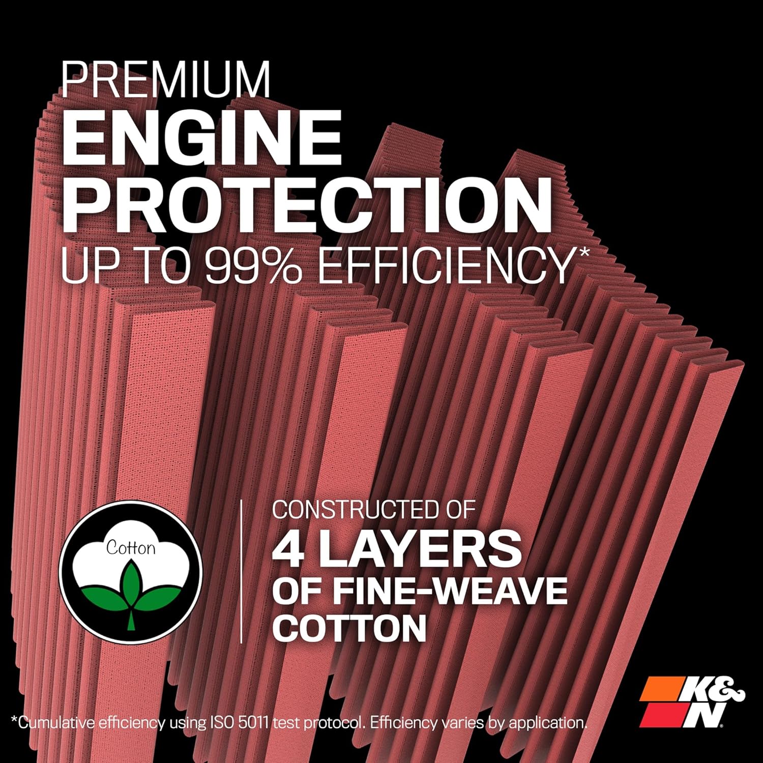 K&N High-Flow Original Lifetime Universal Clamp-On Air Filter: High Performance, Premium, Washable: Flange Diameter: 4 In, Filter Height: 7 In, Flange Length: 0.625 In, Shape: Round Tapered, RU-2590