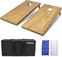 Vista 87 de GoSports 4 ft x 2 ft Regulation Size Wooden Cornhole Boards Set with Light Brown Finish - Includes Carrying Case and Bean Bags