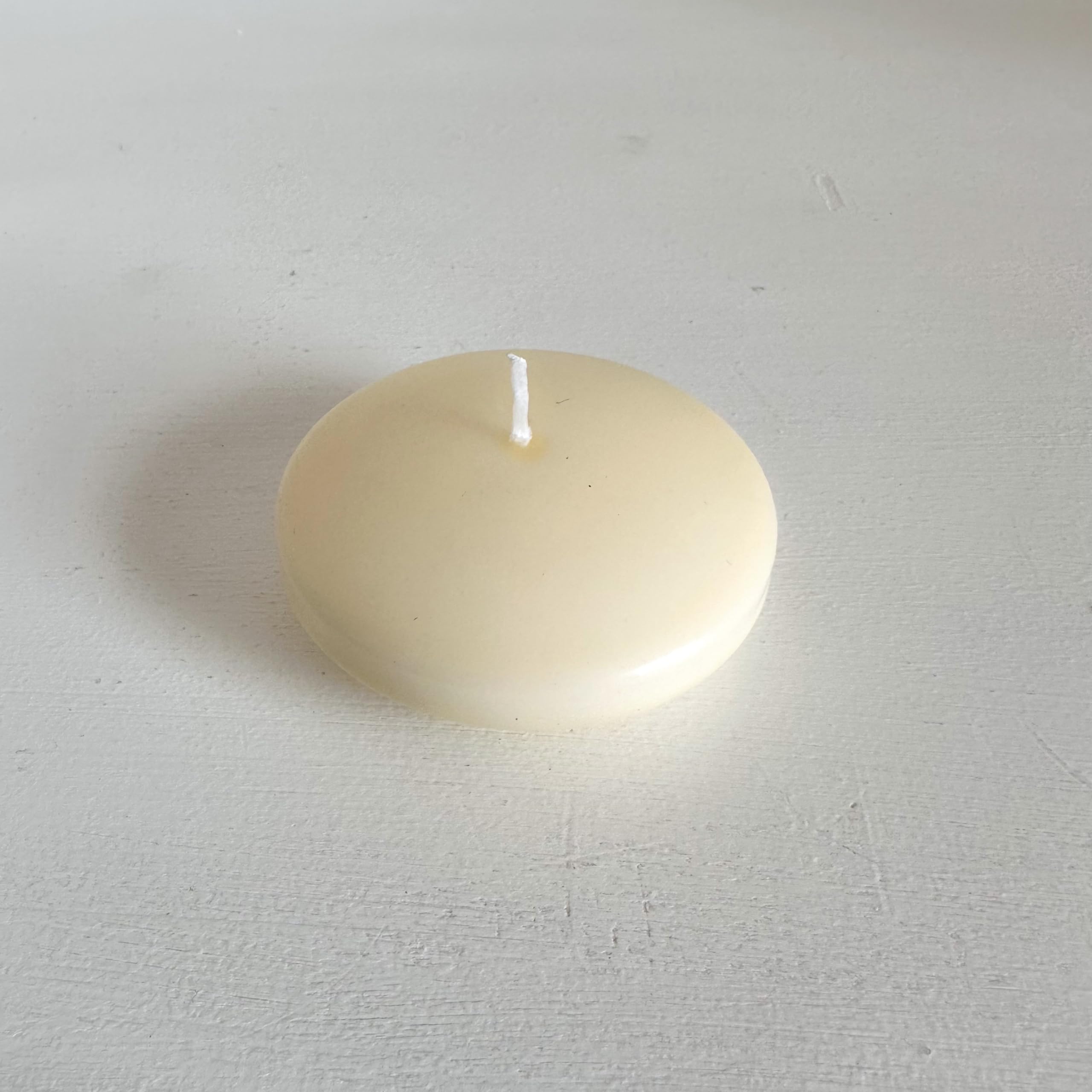 Velas flotantes marfil de 3 pulgadas, caja de 24 unidades, velas flotantes para centros de mesa, decoraciones, eventos y piscinas, sin perfume