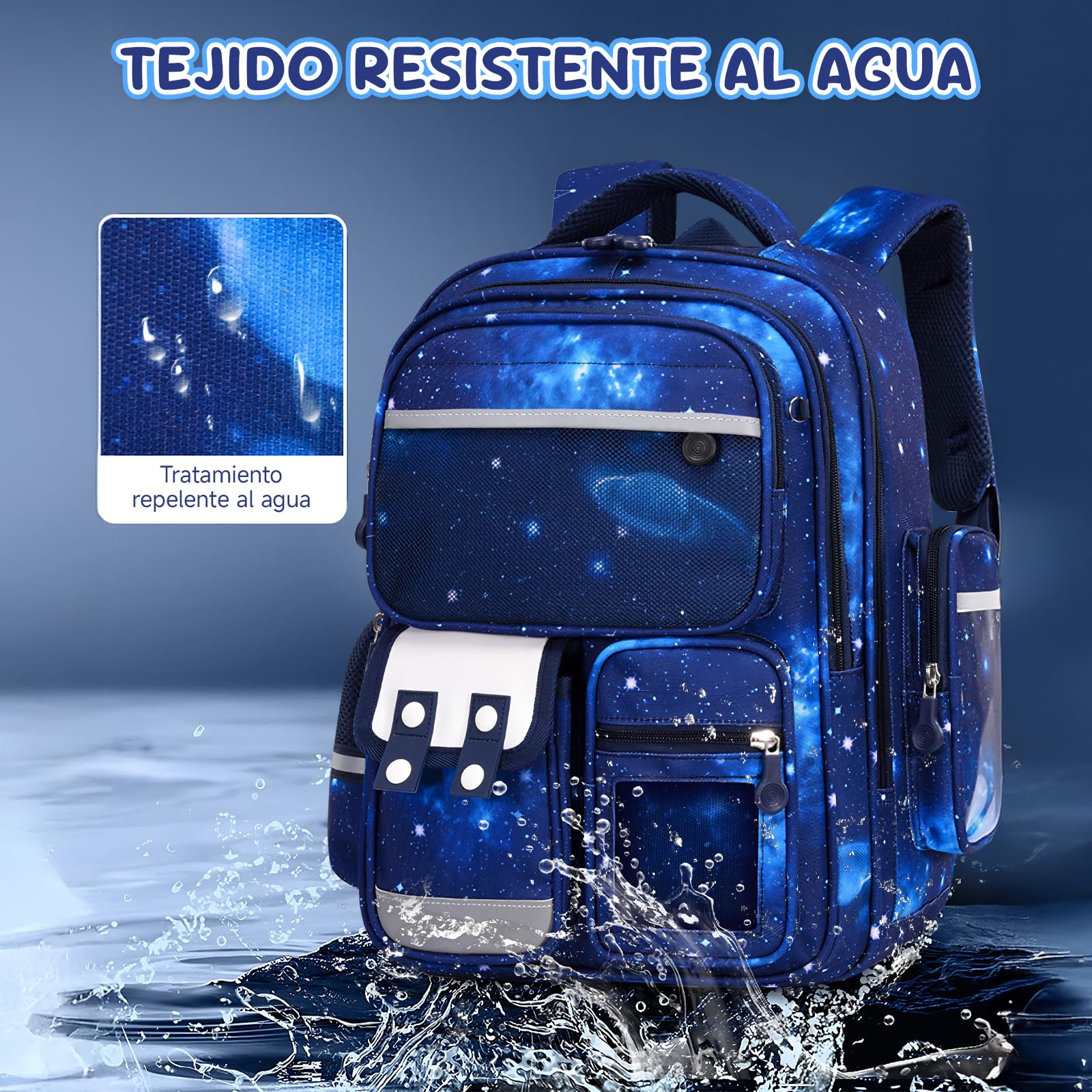 Amythe Mochila Escolar Niño 1°-5° Primaria Reflectante