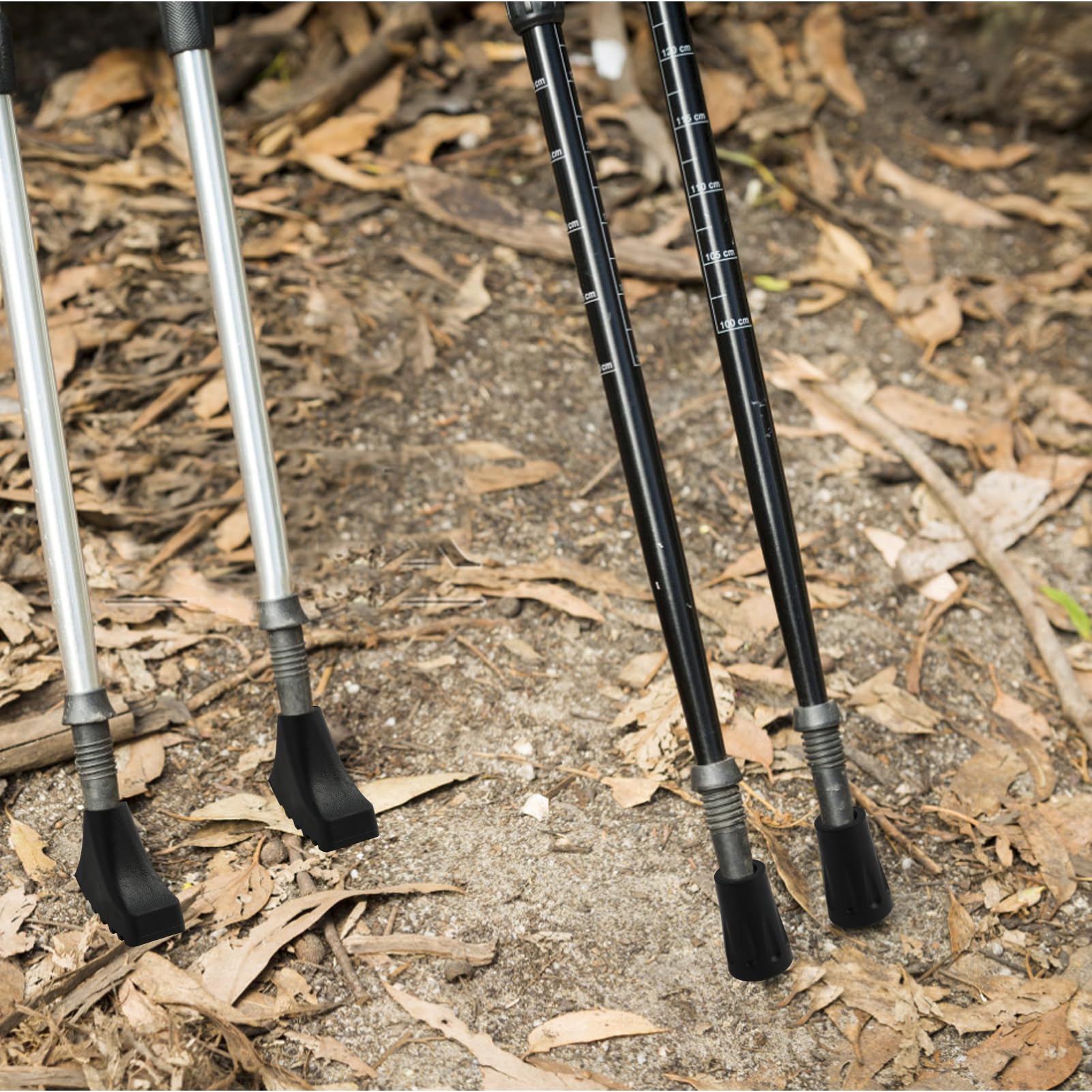 10 sztuk gumowych ochraniaczy do kijków do nordic walking, kijek do chodzenia po Nordic, wymienne końcówki antypoślizgowe, akcesoria dla turystów i kempingów