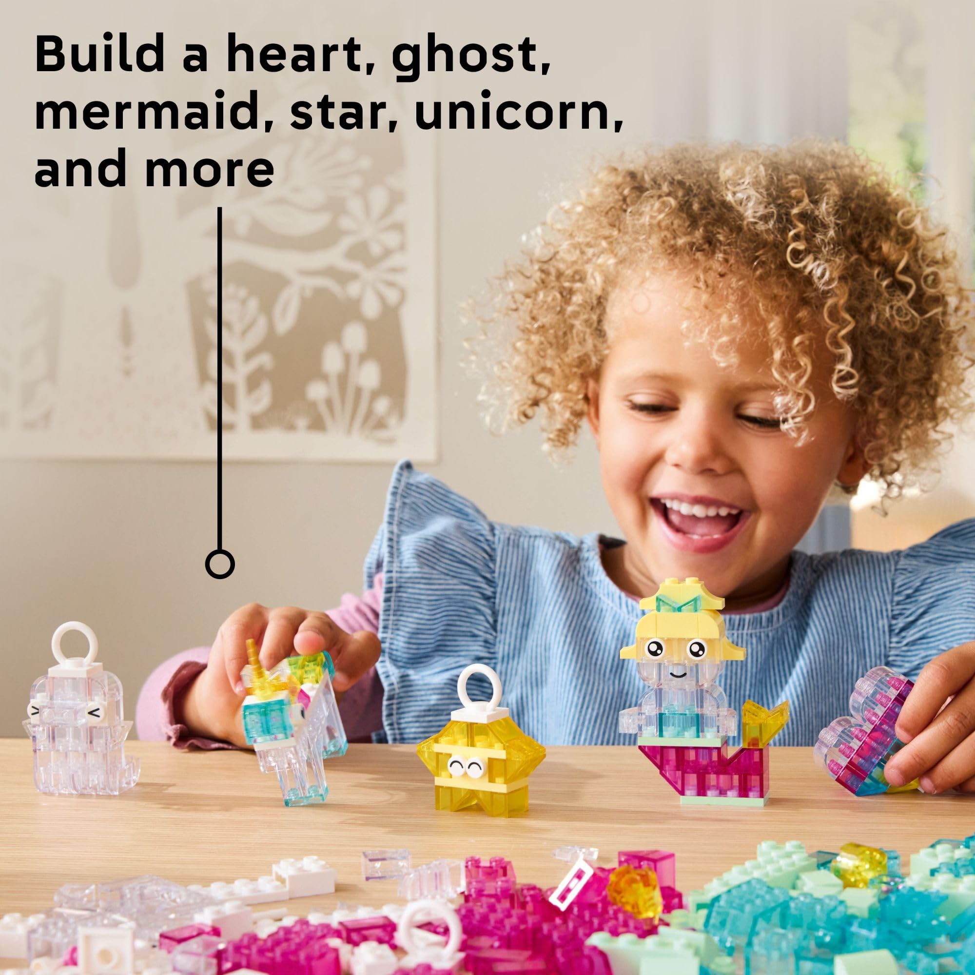 LEGO Classic Magical Transparent Box - Preschool Learning Toy for Boys and Girls, Ages 5+ - Gift for Birthdays - Beginner Construction Set - Colorful Building Bricks Toy - 11040 - Image 3