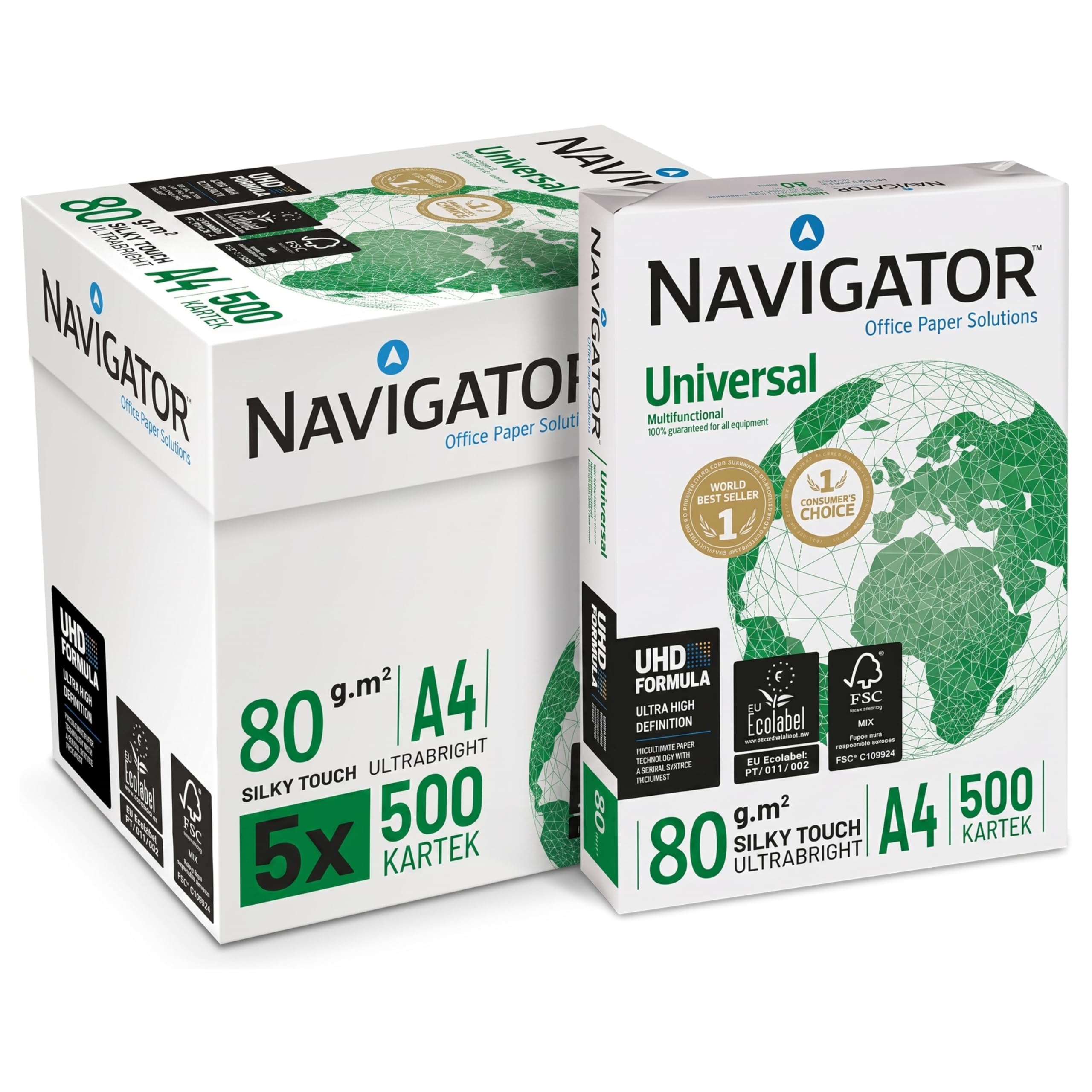 Navigator Universal A4 80gsm Paper - Box of 5 Reams (5x500 Sheets)