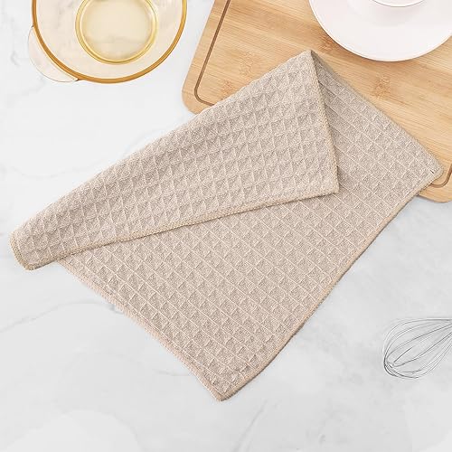 Miniatura 21 de Homaxy Trapos de cocina de microfibra con tejido de gofre, 12 x 12 pulgadas, ultra absorbentes y de color sólido, paños de cocina de secado rápido