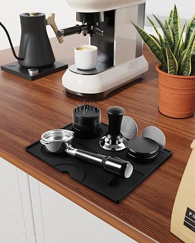 Miniatura 6 de Estación de amortiguación de expreso, alfombrilla de silicona para expreso, tapete antideslizante para café, herramienta de accesorios de espresso
