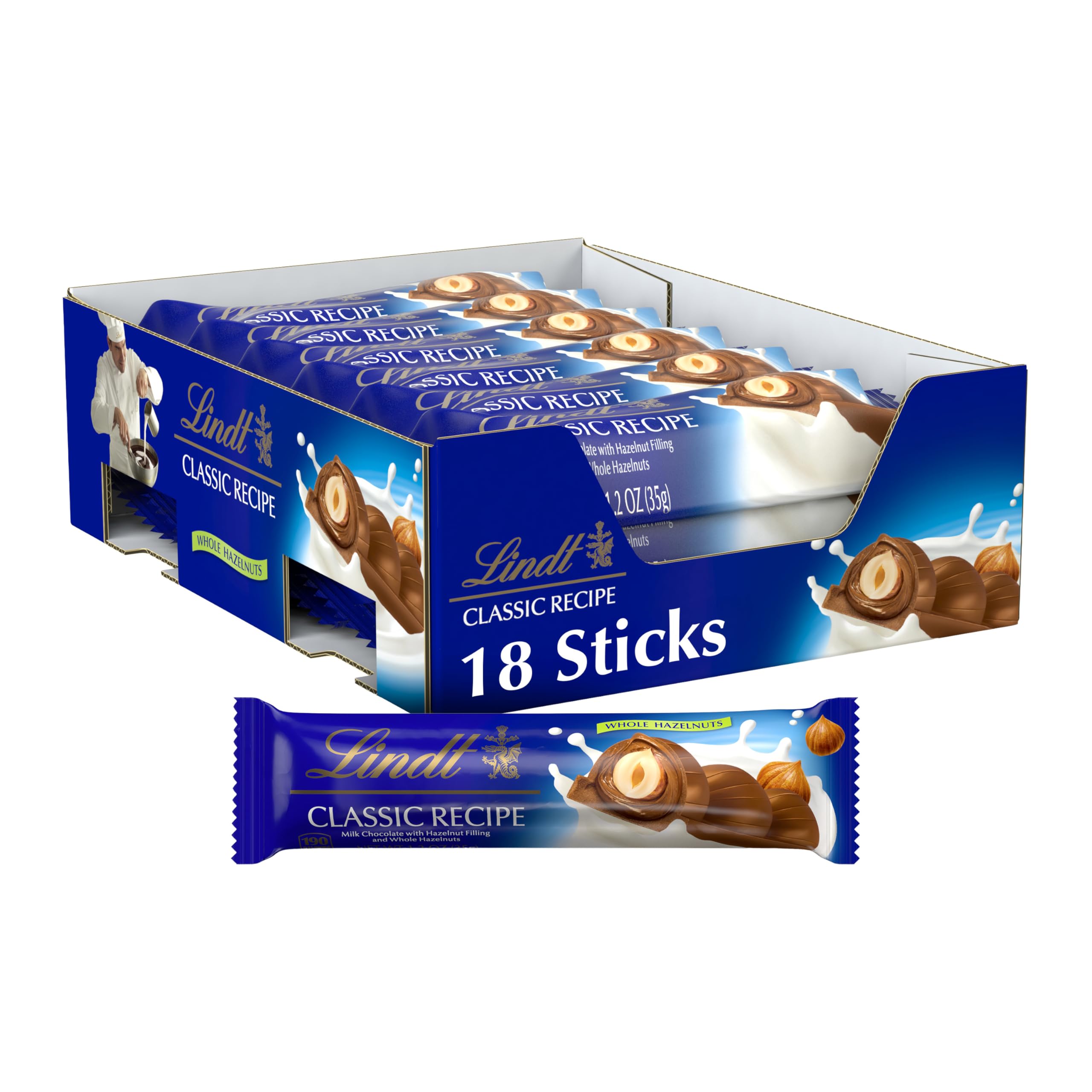ミルクページ Amazon.com : Lindt CLASSIC RECIPE Whole Hazelnut Chocolate Stick