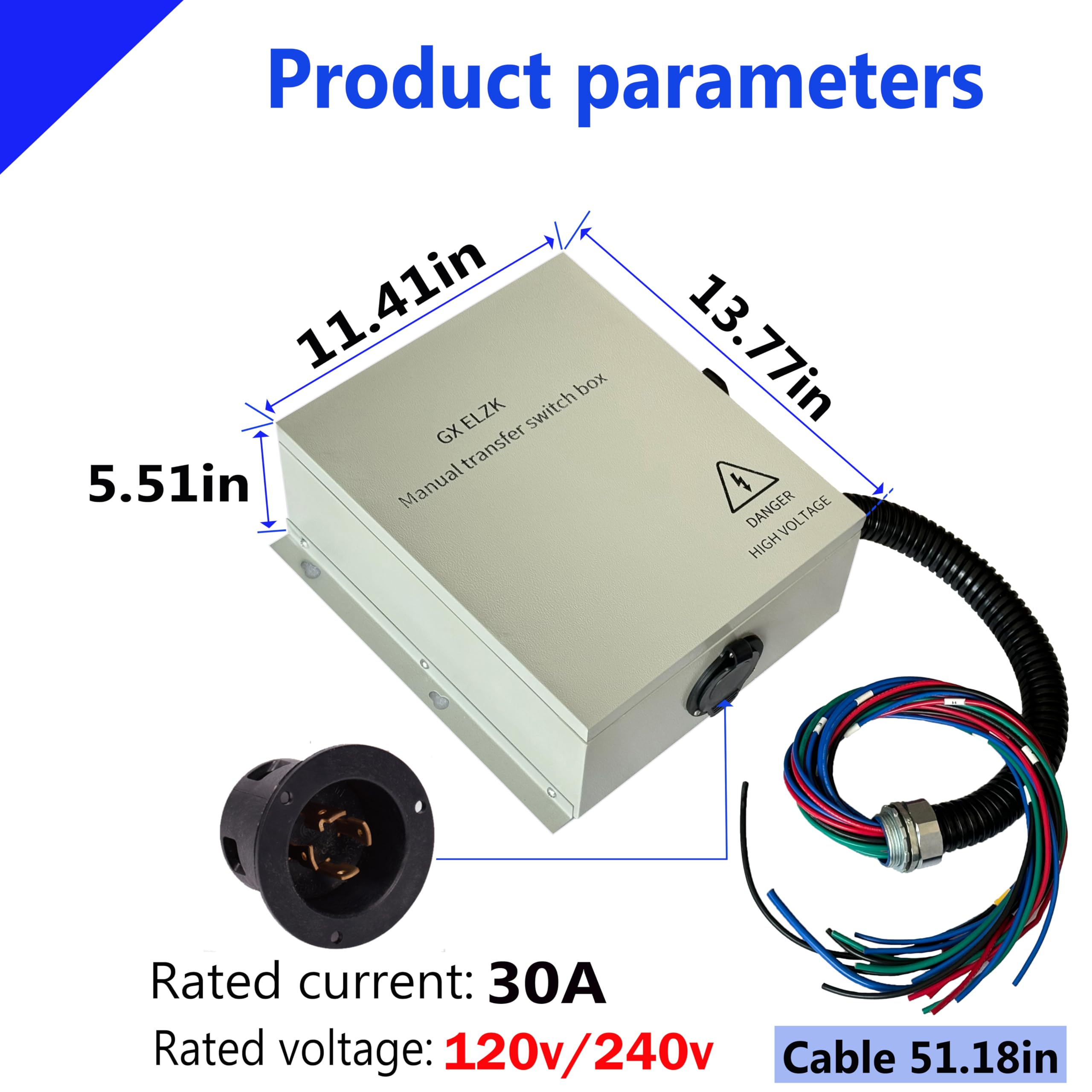 Indoor Outdoor Transfer Switch 30A Manual Generator Transfer Switch Kit ...