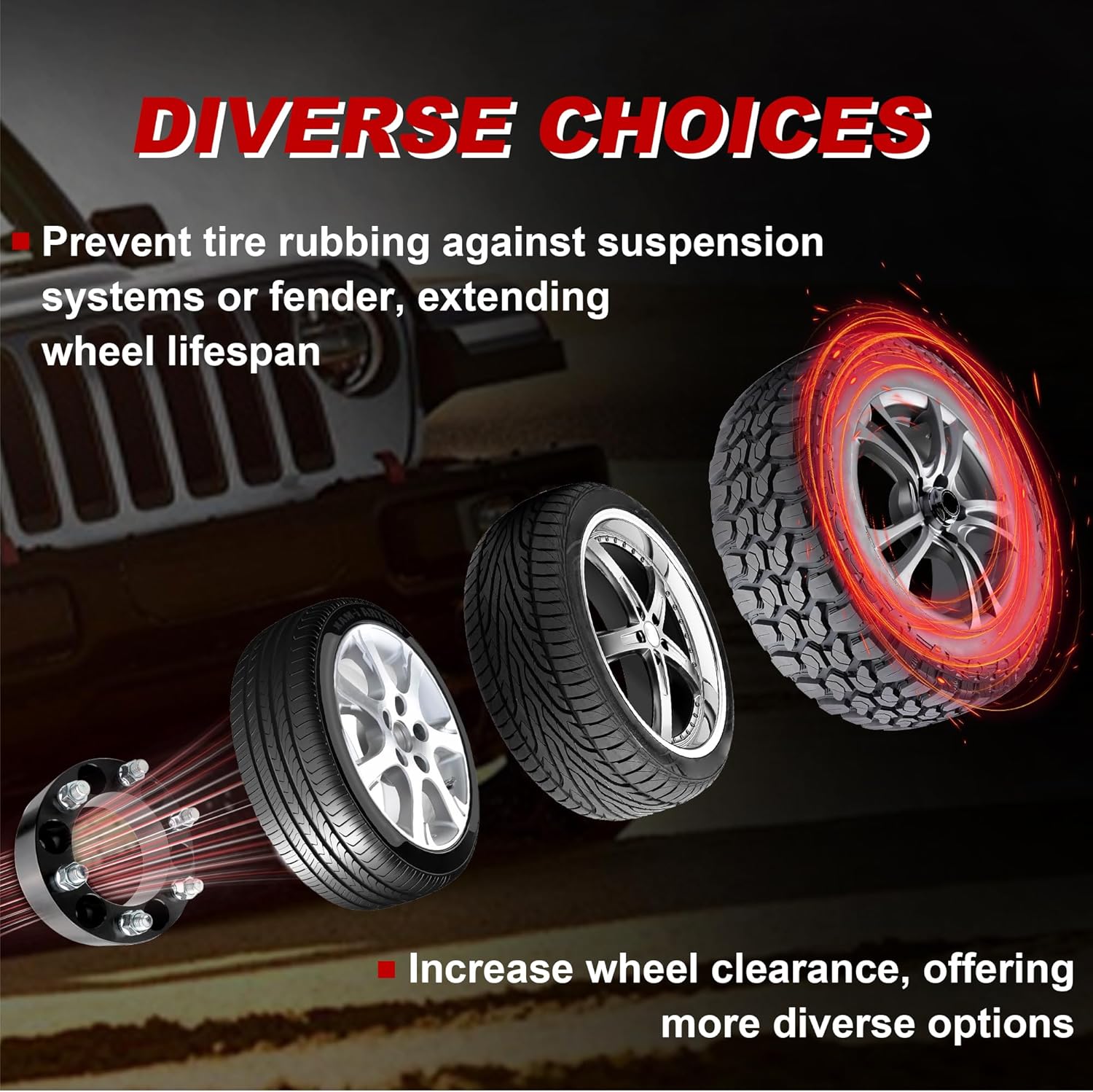 2 Inch 6x5.5 Wheel Spacers to 6x139.7mm Lugcentric Wheel Adapters Spacers with 6 Lug 108mm Hub Bore M14x1.5 Studs Compatible for Escalade Silverado Sierra 1992-2024 (Set of 4)