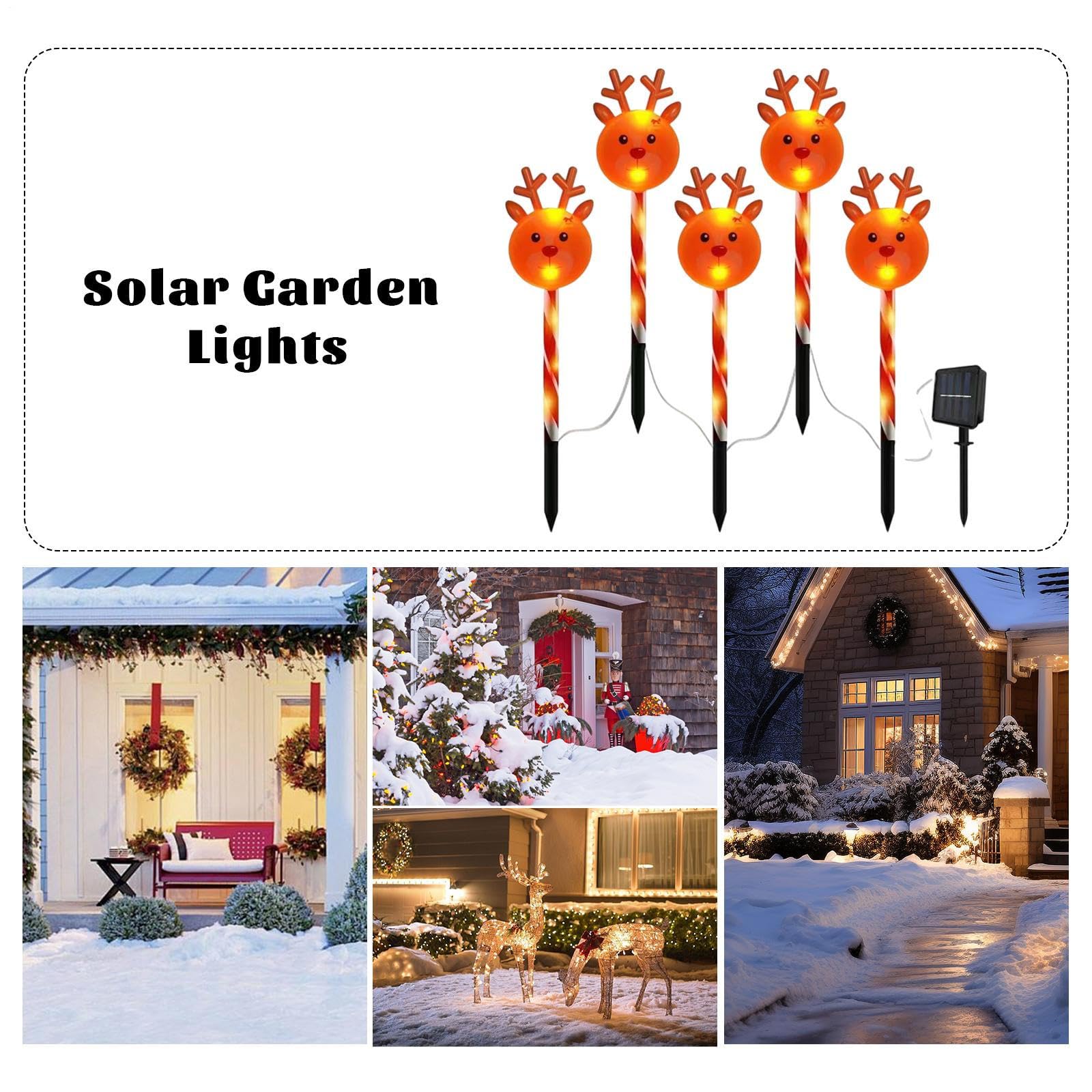 Paletti natalizi luminosi Decorazione paesaggistica regolabile ad energia | Illuminato per di Natale Per decor da festa, giardino, cortile, esterno, interno, prato