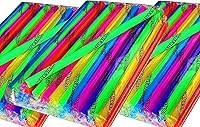 Vista 1 de 100 Reusable Smoothie Straws – Super-Wide! Premium Monster Straw® Brand. Sturdy Jumbo Straws, Large Milkshake Straws, Disposable Plastic Boba