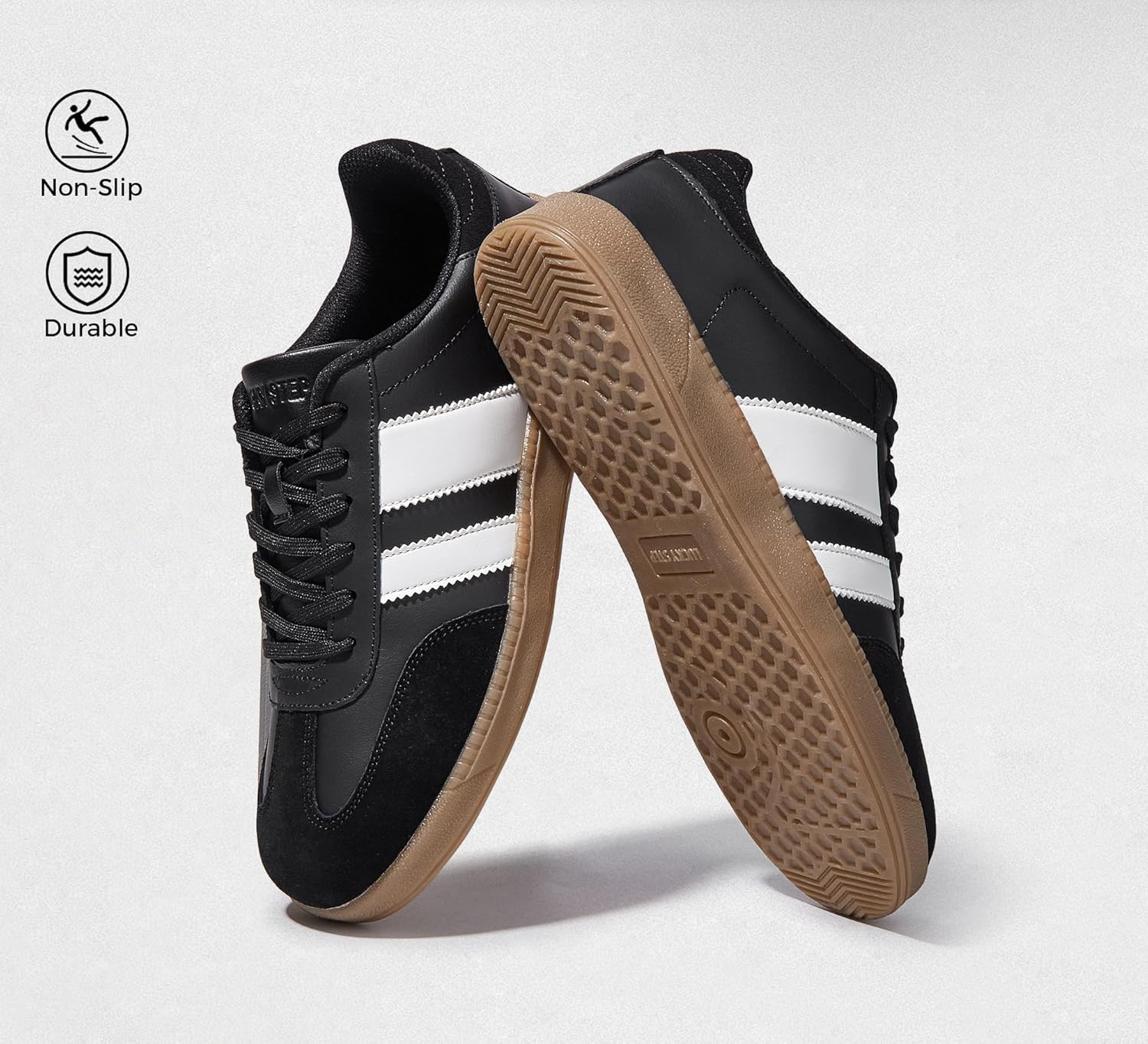 LUCKY STEP Men's Fashion Sneakers Casual Shoes Retro Suede Genuine Leather Skate Tennis Walking Shoes for Male - Image 4