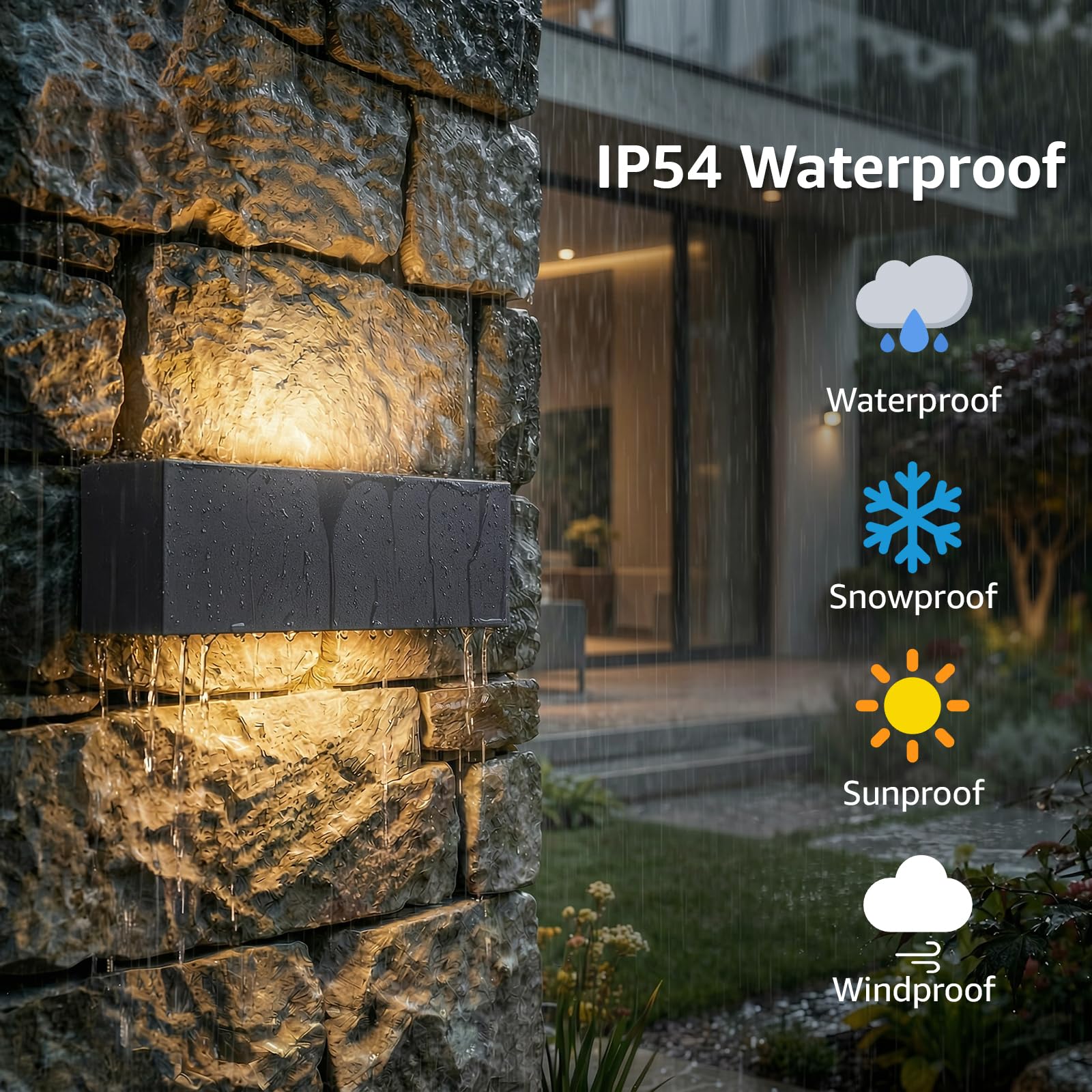 Klighten Wandleuchte Aussen/Innen mit Austauschbarer G9 LED Lampe Warmweiß 3000K, 27W LED Außenwandleuchten Einstellbar Abstrahlwinkel Aussenlampe für Wohnzimmer Garten Terrasse Eingang, Anthrazit