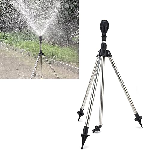 Miniatura 9 de Sistema de aspersores, prácticos aspersores para rociadores giratorios de patio, rociador de agua con trípode para riego agrícola de jardín
