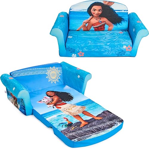 Miniatura 29 de Marshmallow Muebles, Niños 2-en-1 Flip Open Foam Comprimido Sofá, Disney La Sirenita